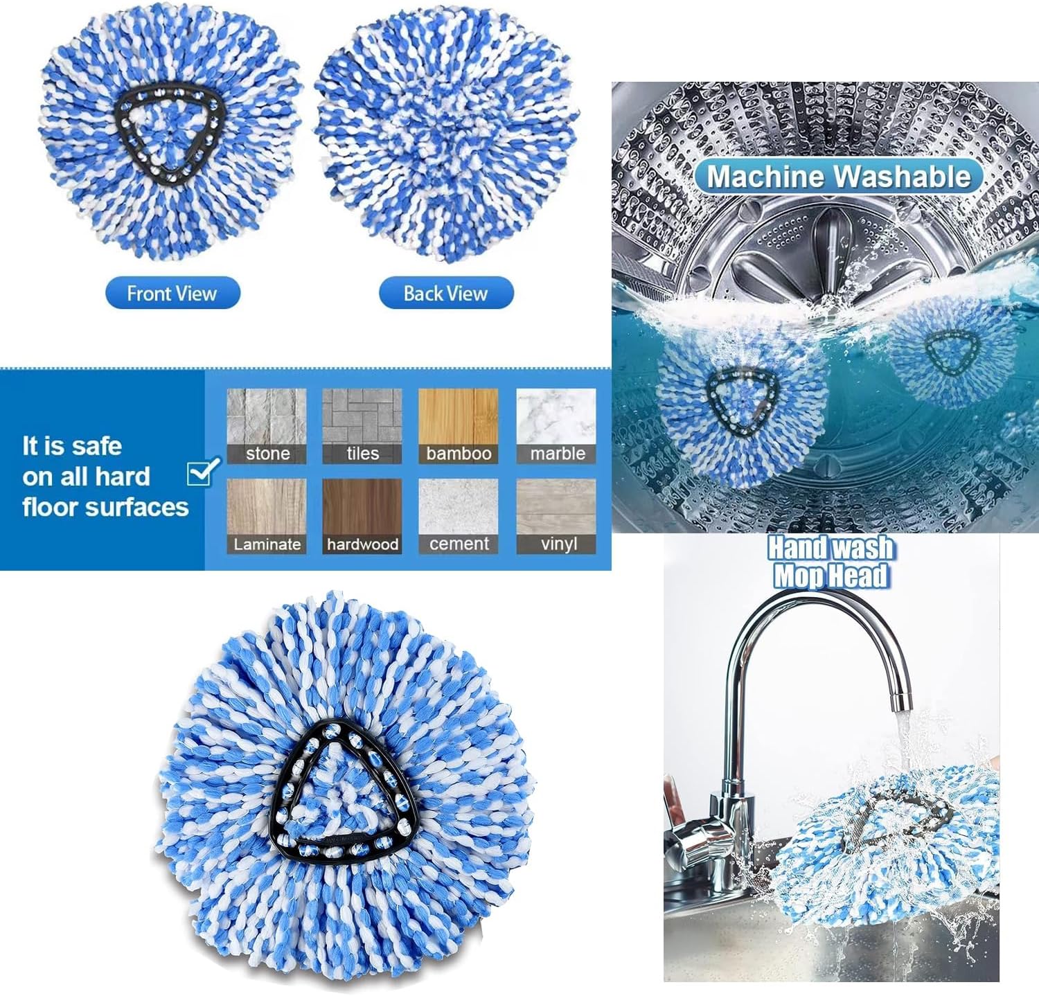 Microfiber Mop Refill for Ocedar RinseClean 2-Tank System