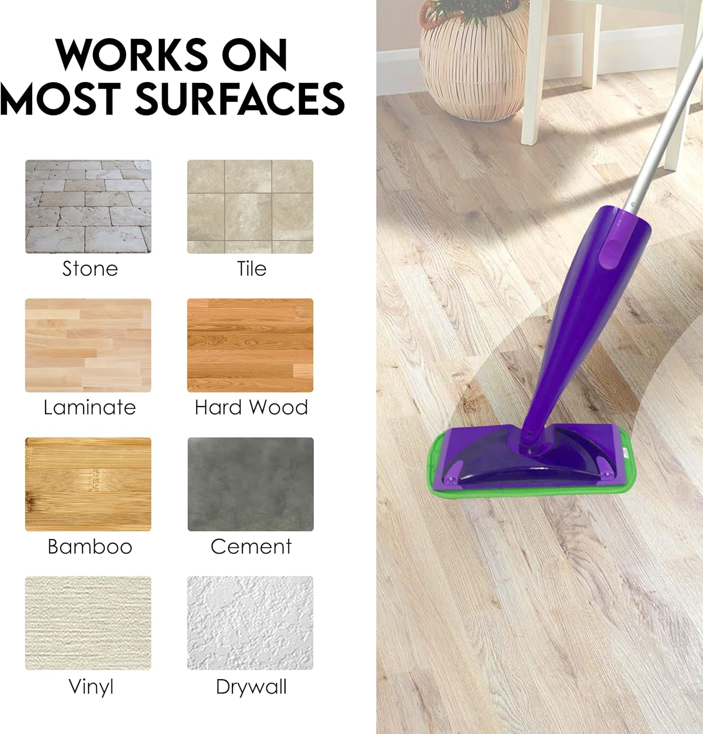 Turbo Microfiber Reusable Floor Mop Pads - Swiffer Wet Jet Compatible Refills
