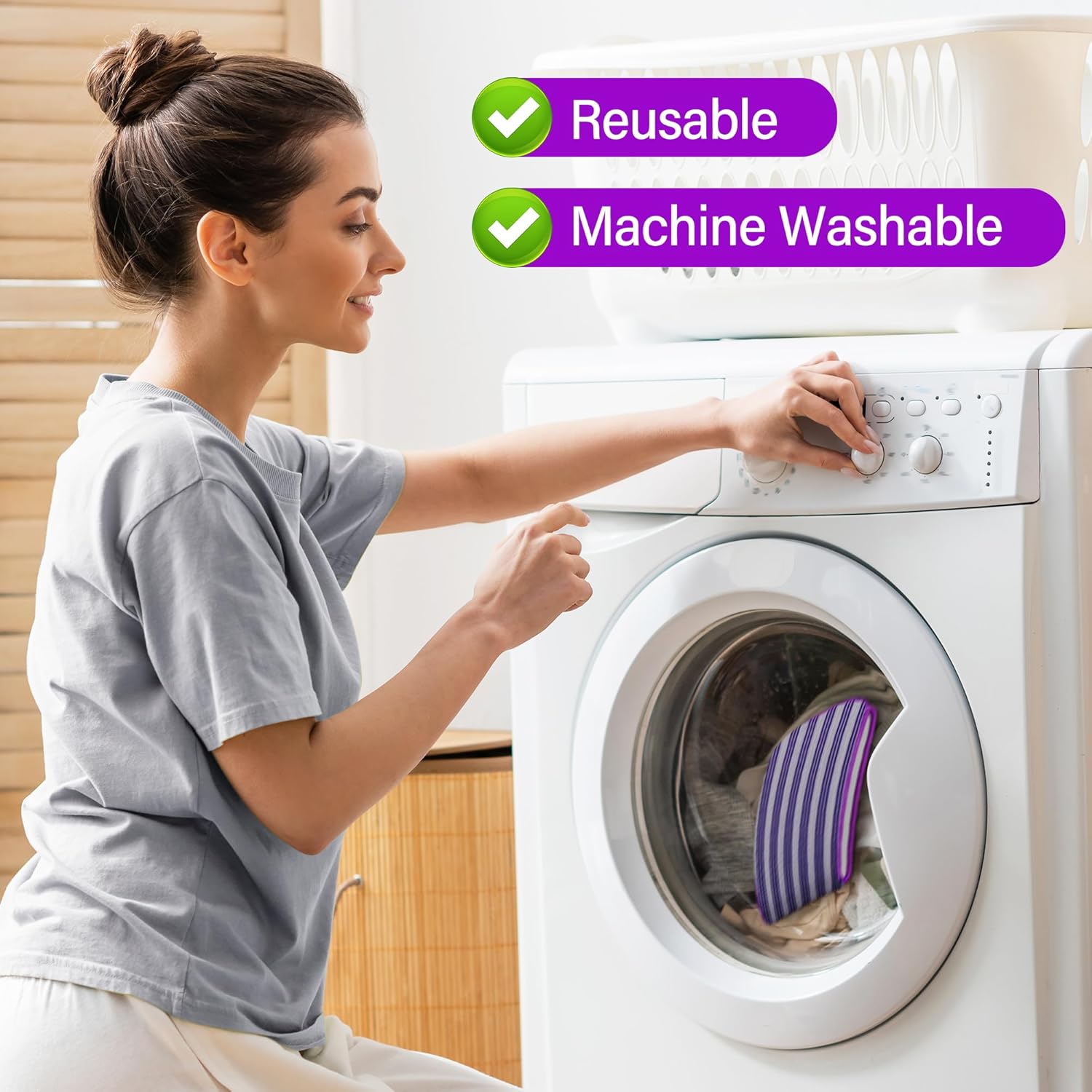 Fast machine washable microfiber mop pads for Swiffer PowerMop