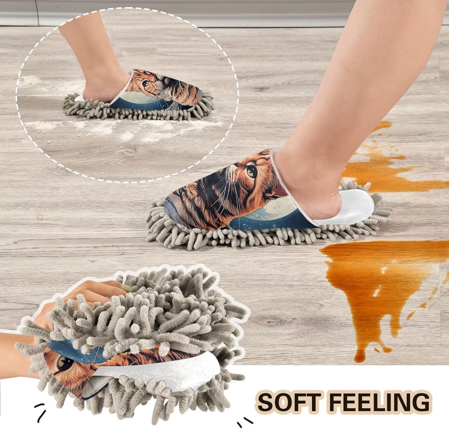 Cozy Cleaning Washable Mop Slippers for Home Floors