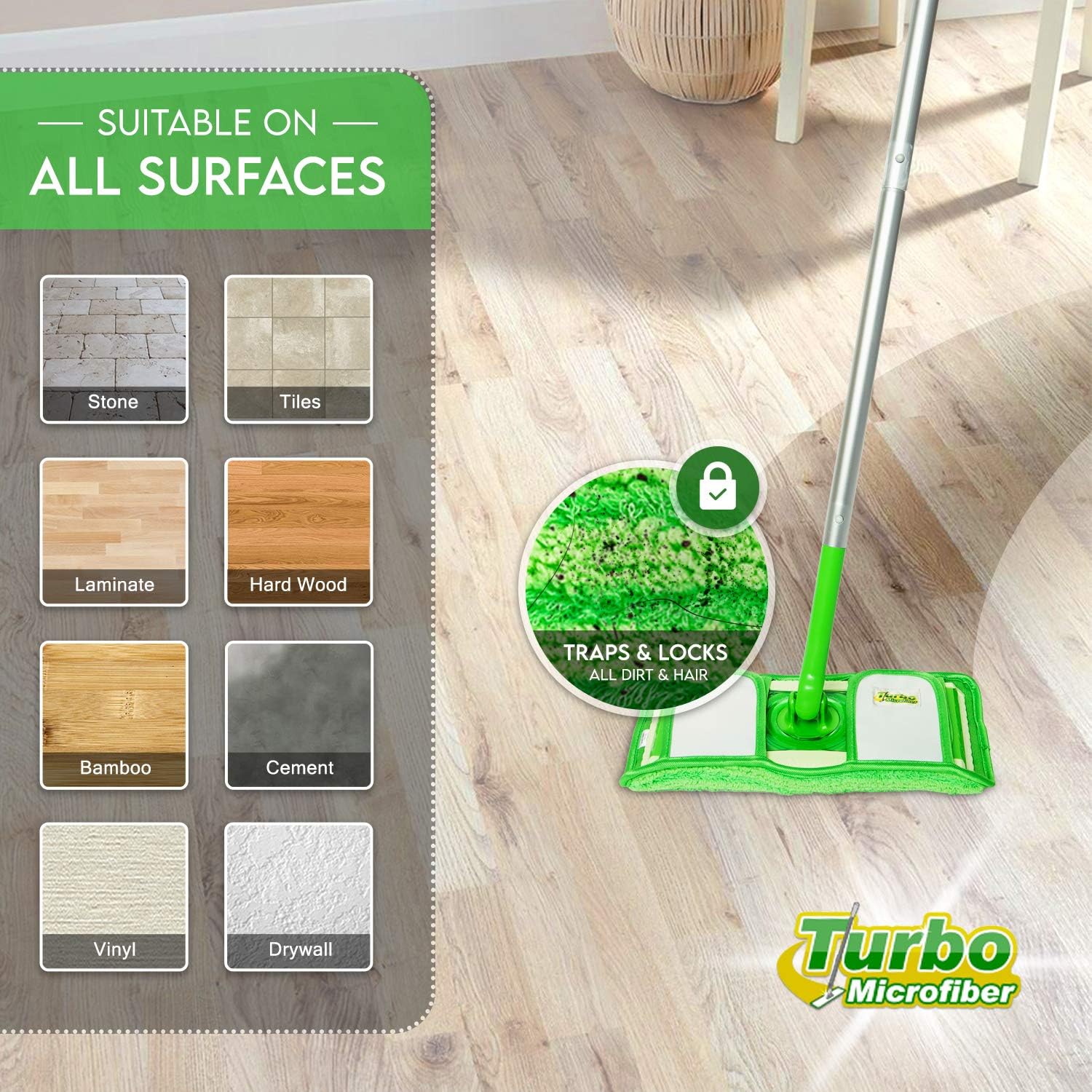 Premium Reusable Swiffer Dust Pads - 12 Inch Microfiber Mop Rolls