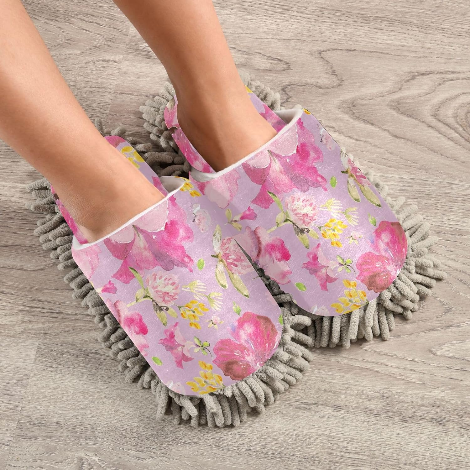 Kigai Microfiber Slippers Petunias Pink