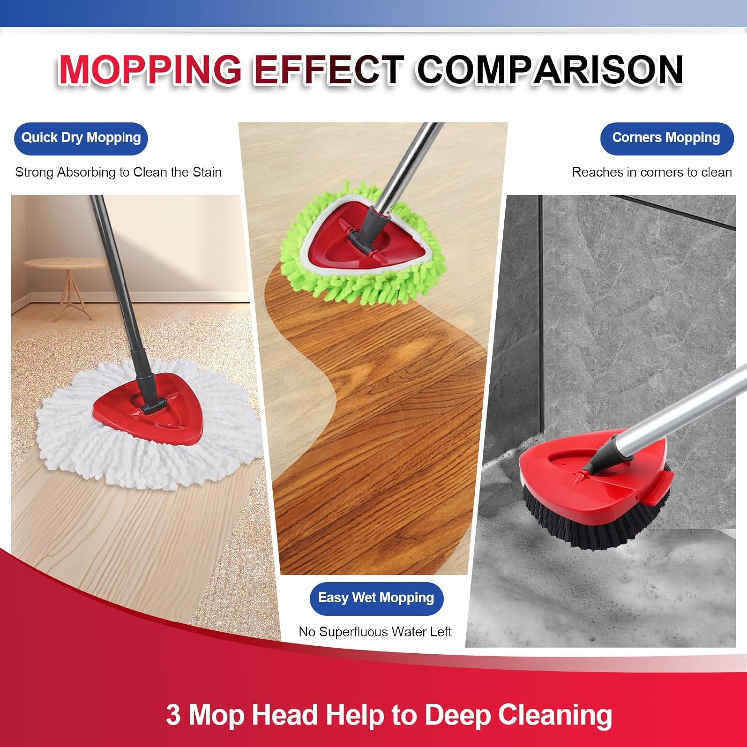 BywoBywo 7-Pack Reusable Mop Pads for O-Cedar EasyWring