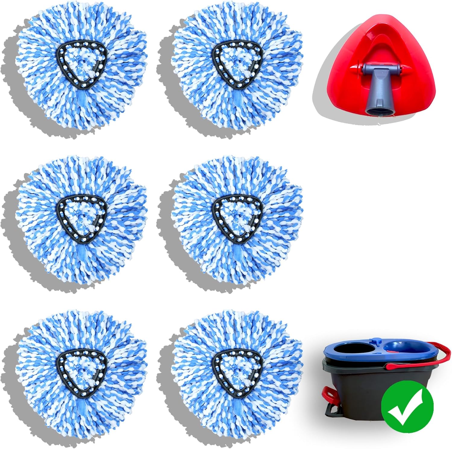 6-Piece Replacement Mop Heads for OzExpand