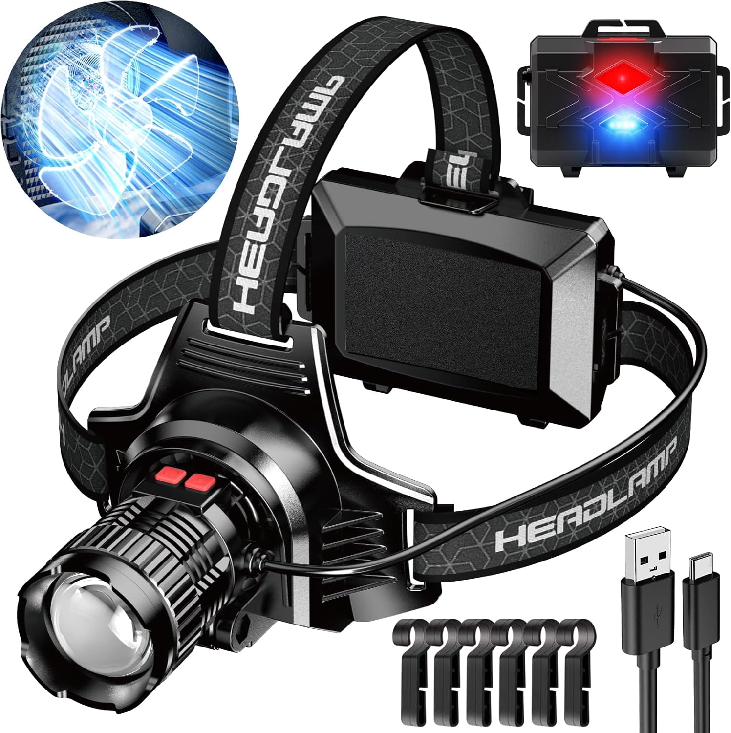 K KERNOWO Rechargeable LED Headlamp