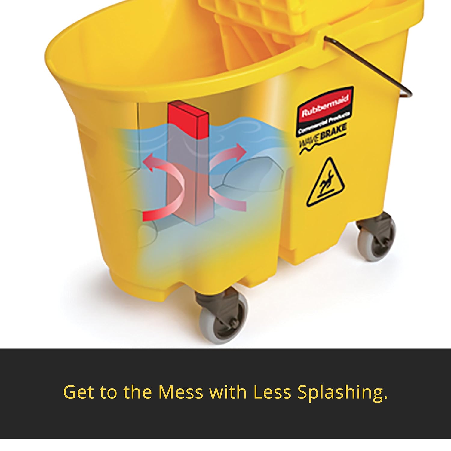 Rubbermaid Commercial WaveBrake 20 35 QT Mop Bucket and Wringer 1