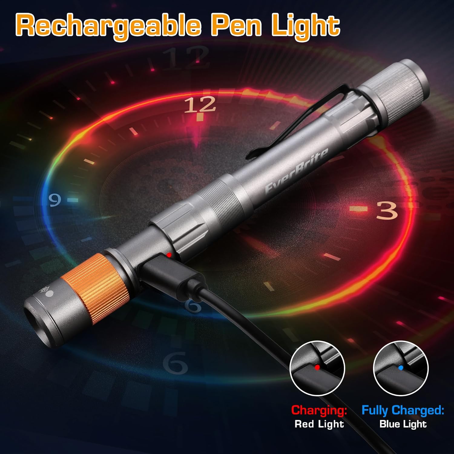 Compact Rechargeable Pen Light Headlamp for hiking