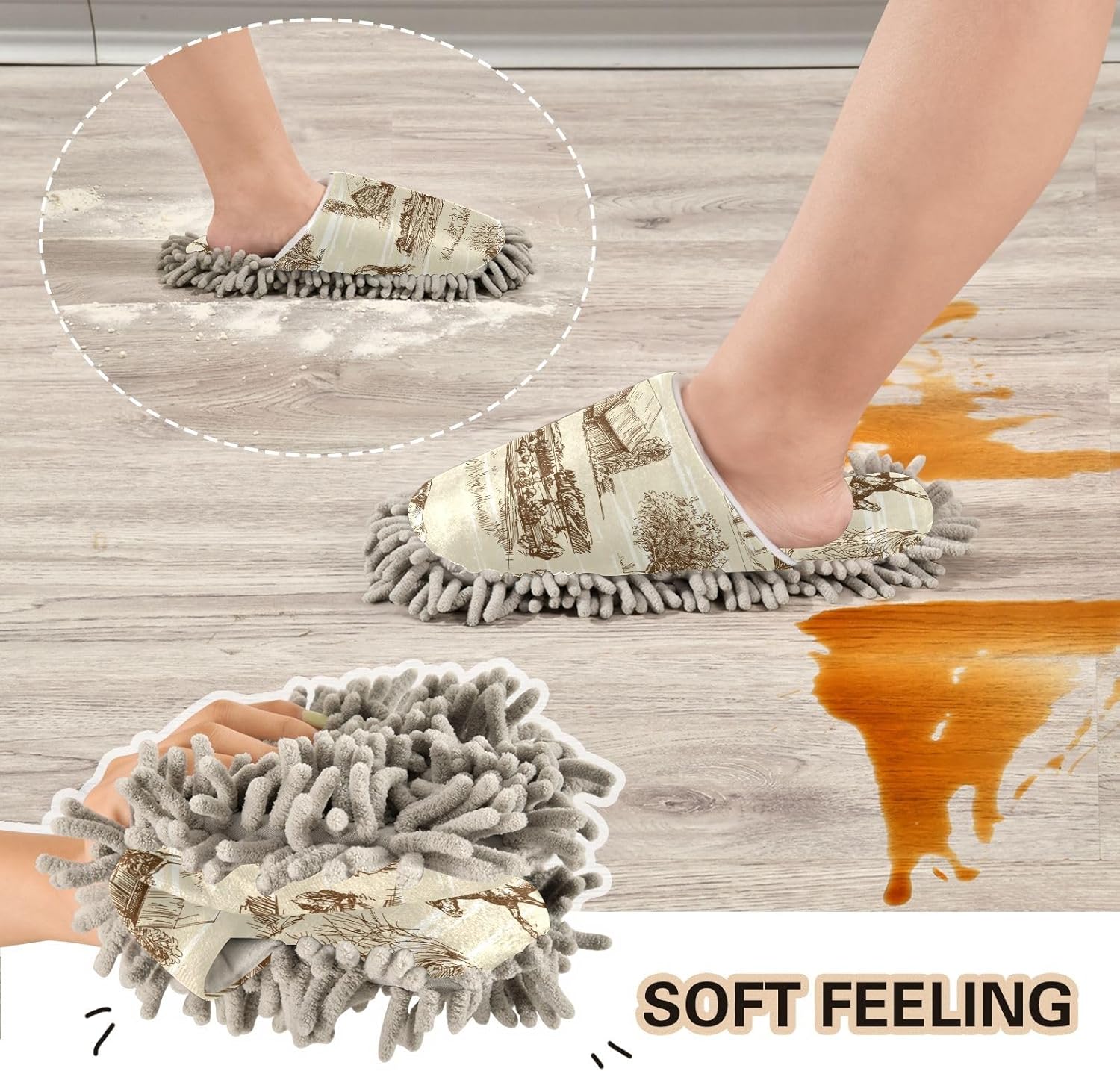 Kigai Microfiber Slippers Eco-Friendly Cleaners for Home Protect Shoes