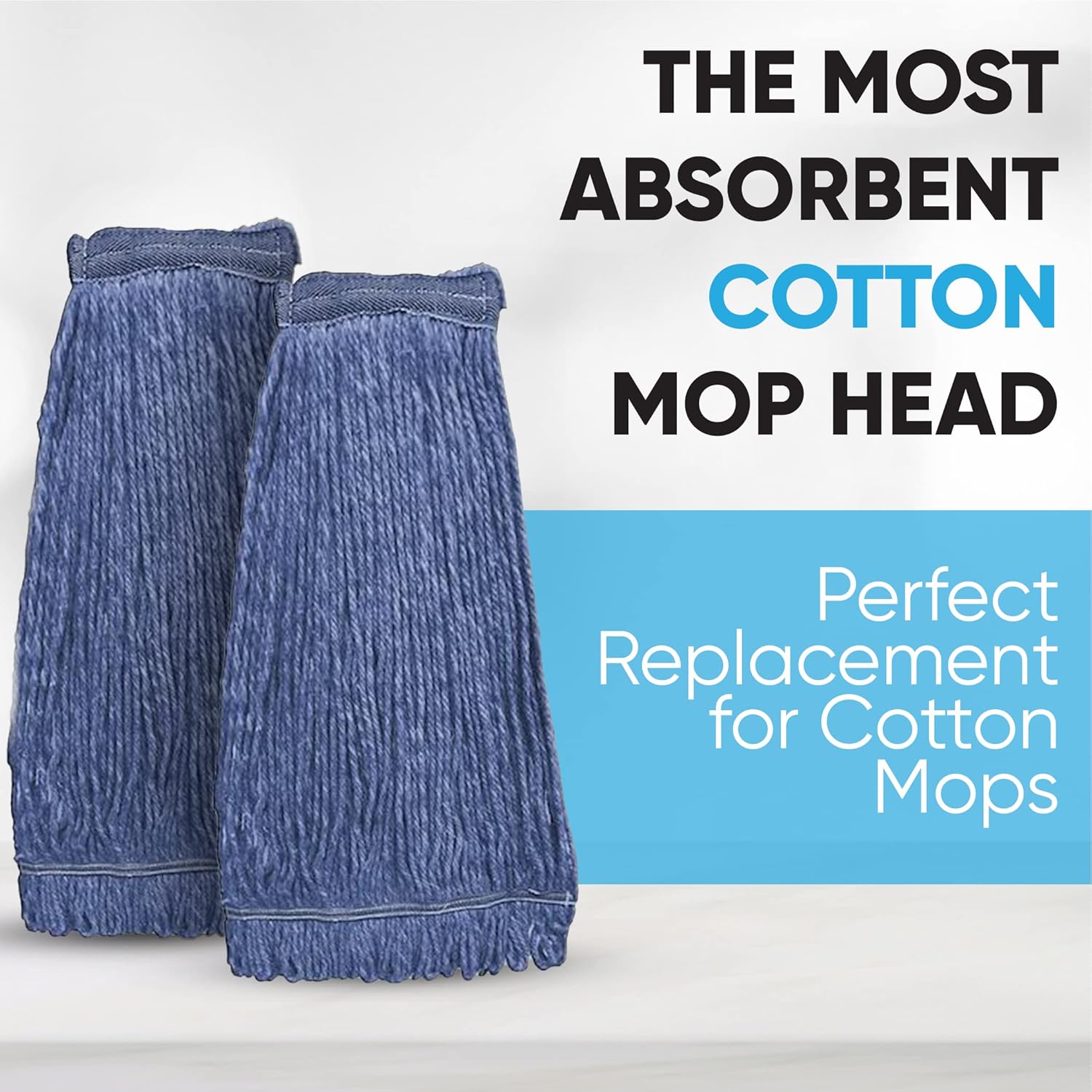 20oz Heavy Duty Replacement Mop Heads for iDeaology - 4-Pack
