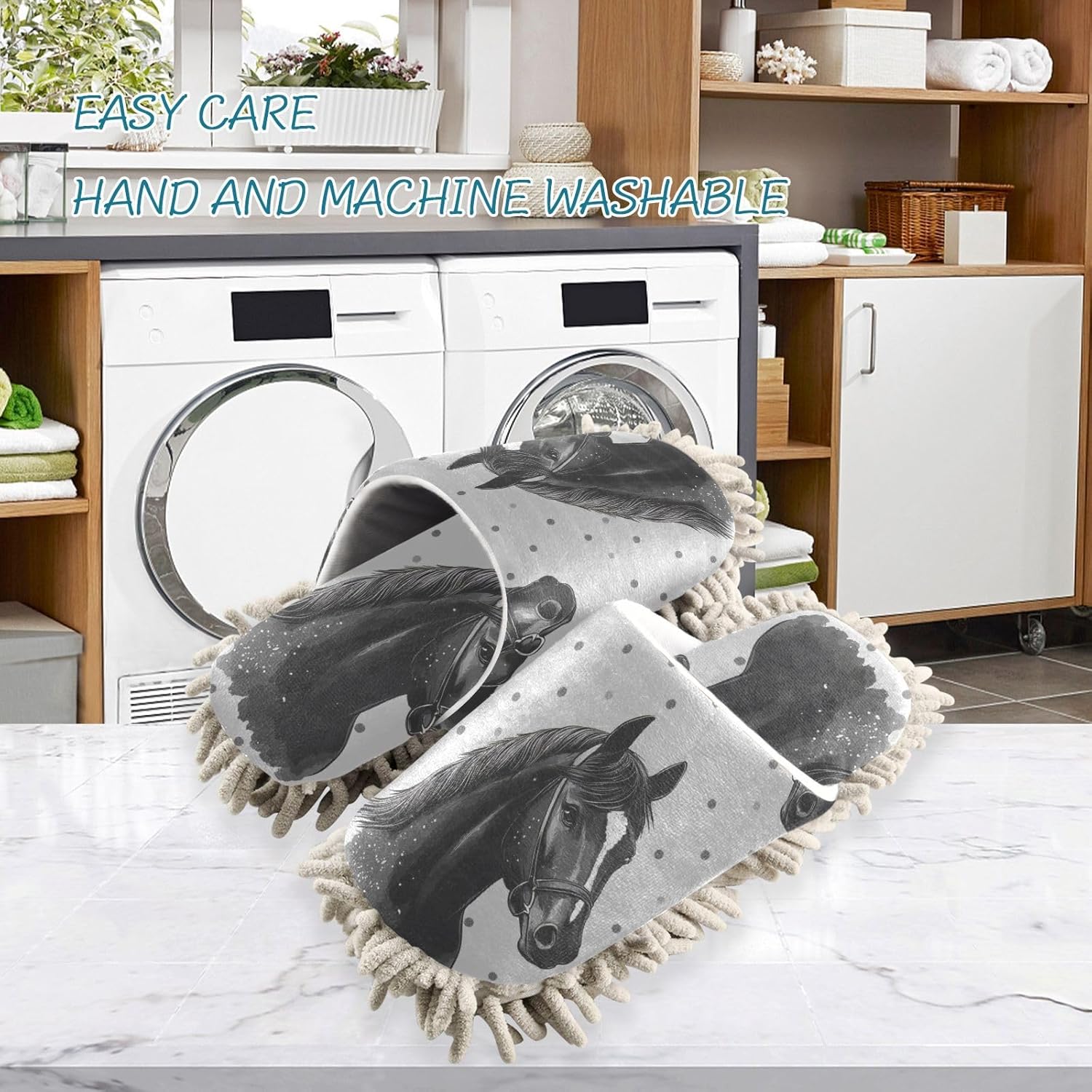Clean Your Space with our Washable Mop Slippers