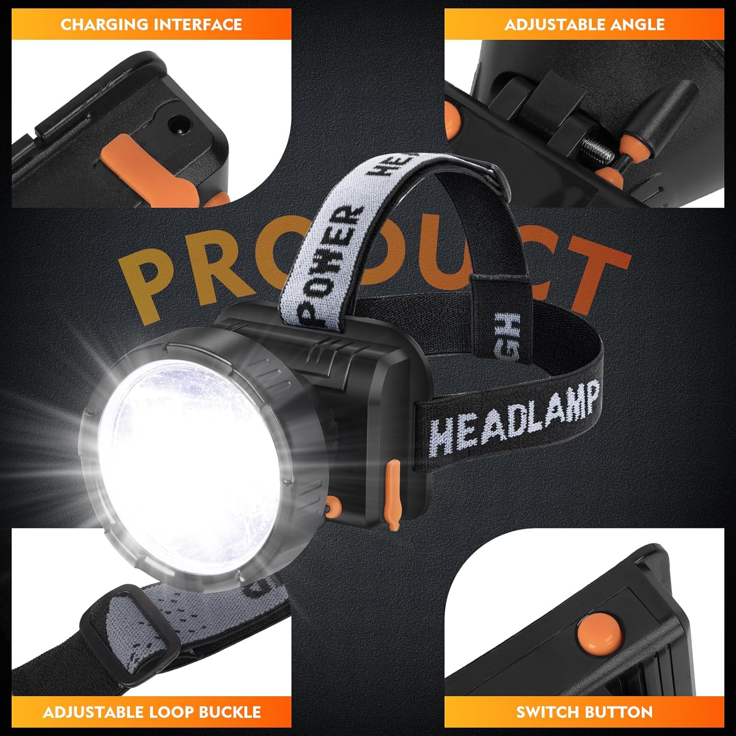 Bright Spotlight - Rechargeable Headlamp with 2 Modes