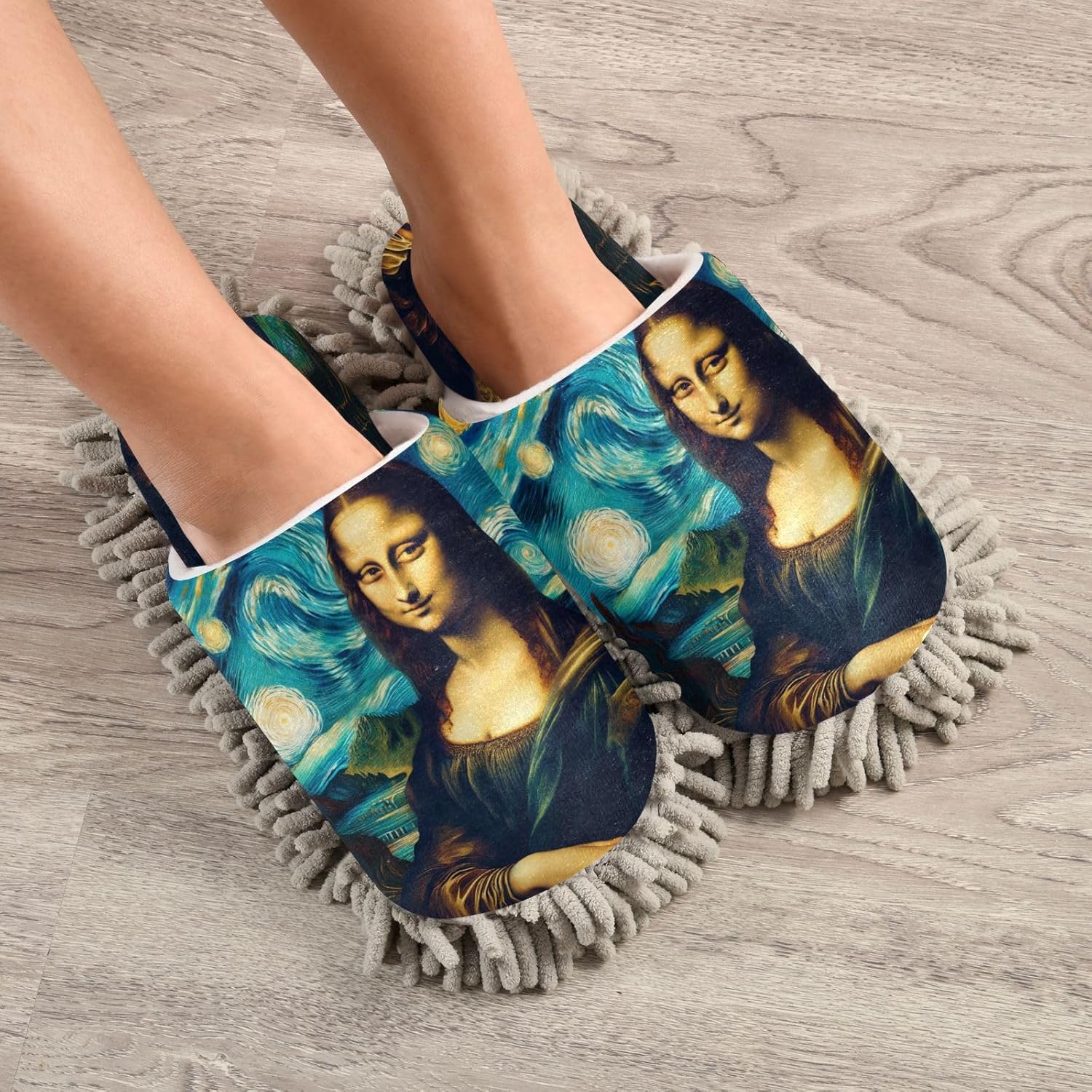 Zhirexin Starry Night Oil Girl Kitchen Cleaning Slippers