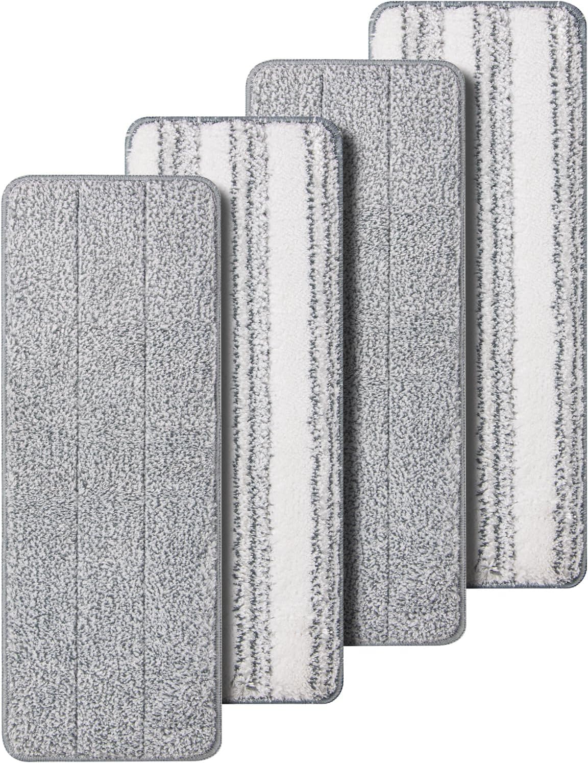 Oshang Flat Mop Head Refill 4-Pack White Grey
