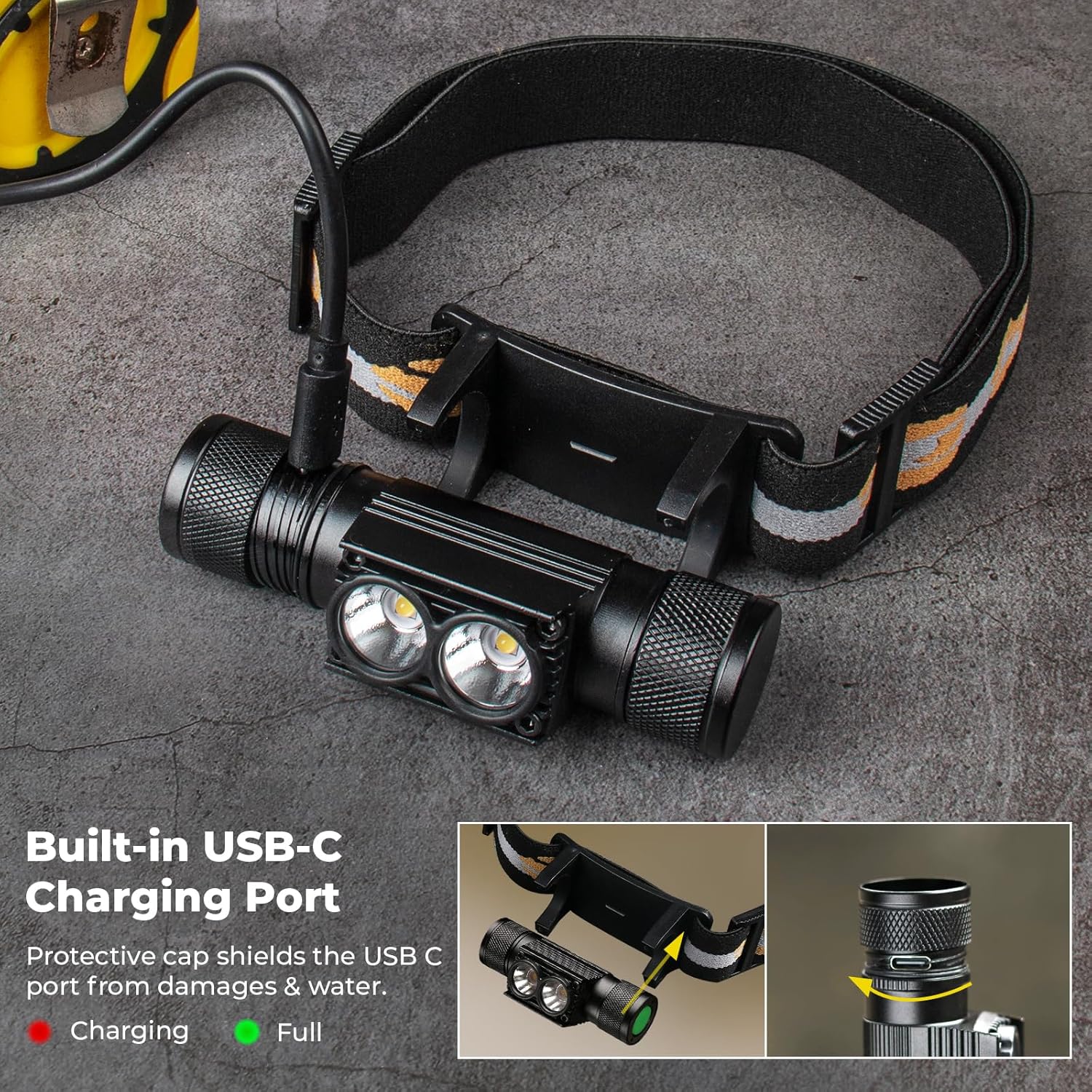 Ergonomic Design Super Bright Long-lasting Headlamp for Hiking Camping