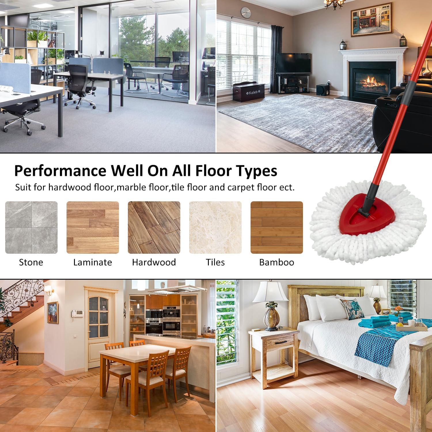 O-Ceda Mop Heads Set for EasyWring Spin Mop