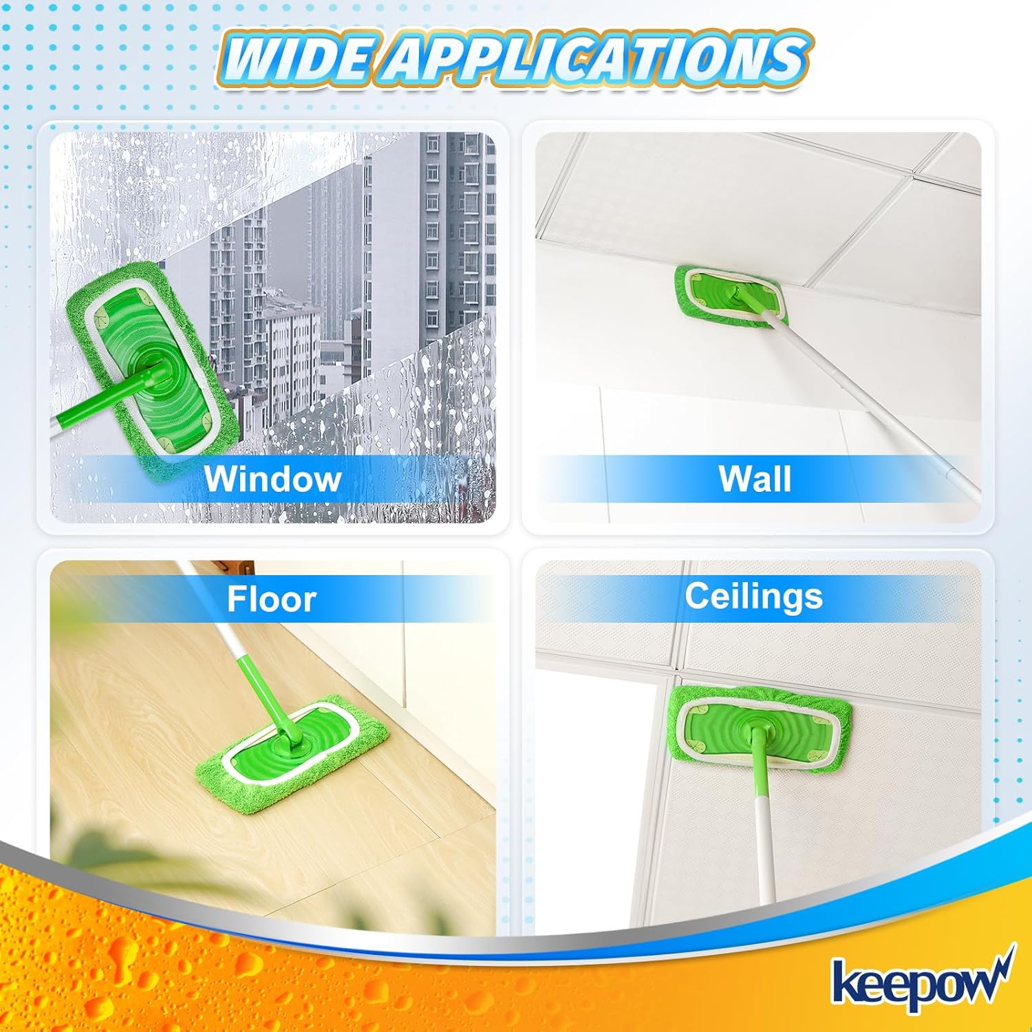 Perfect for Hardwood Floors Swiffer Mop Compatible Reusable Wet Pads