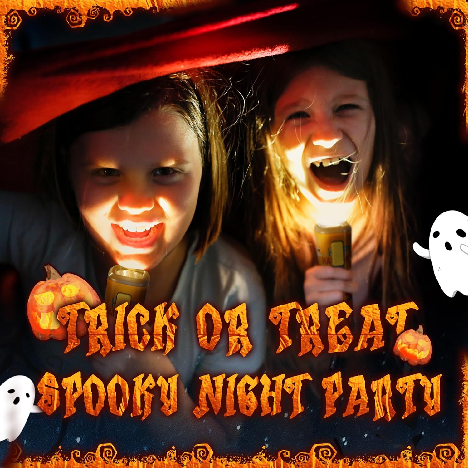 Top Choice Halloween pumpkin lantern and headlamp setIlluminate your spooktacular nights and trips