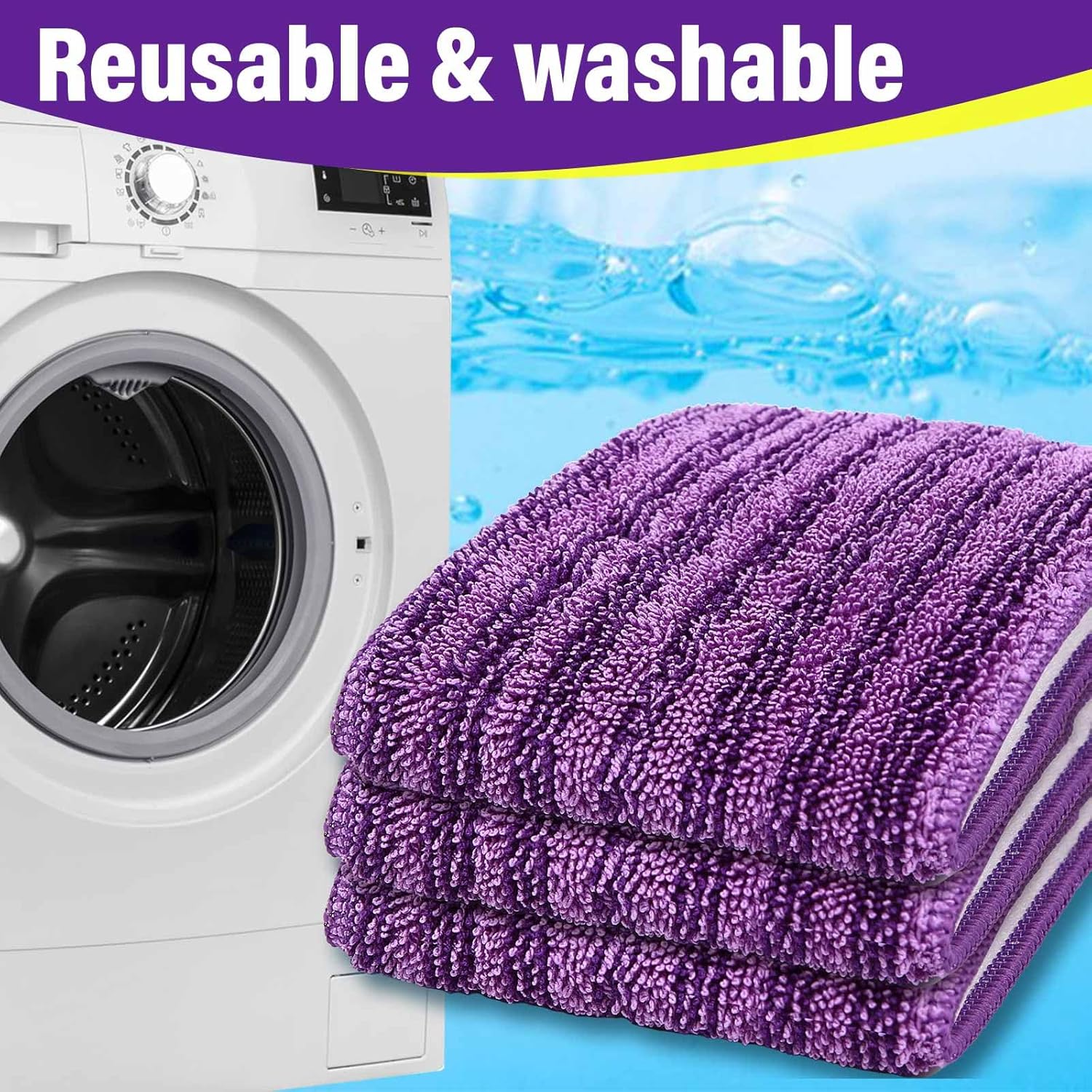Panda Grip 6 Pack Microfiber Mop Pads Refills