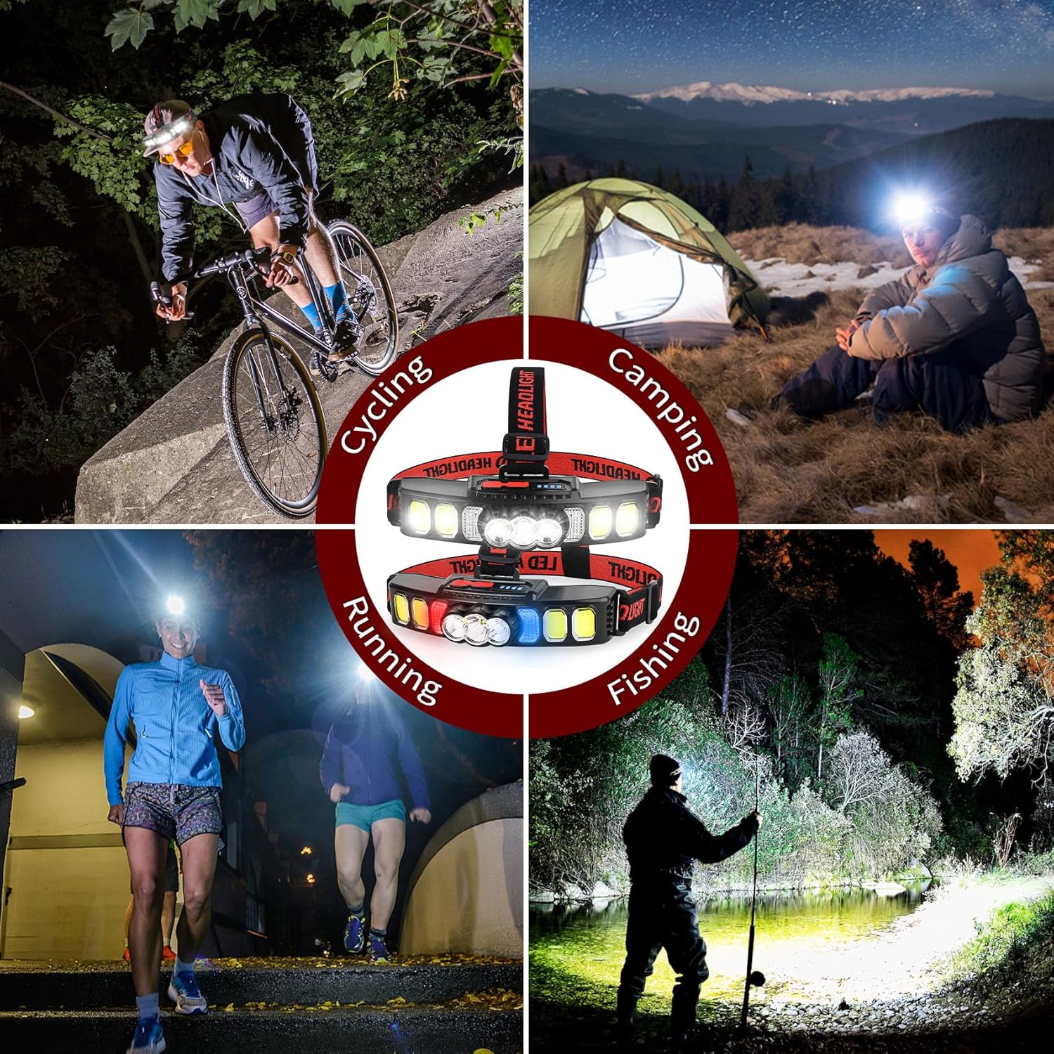 UV Protection and 6 Modes Headlamp