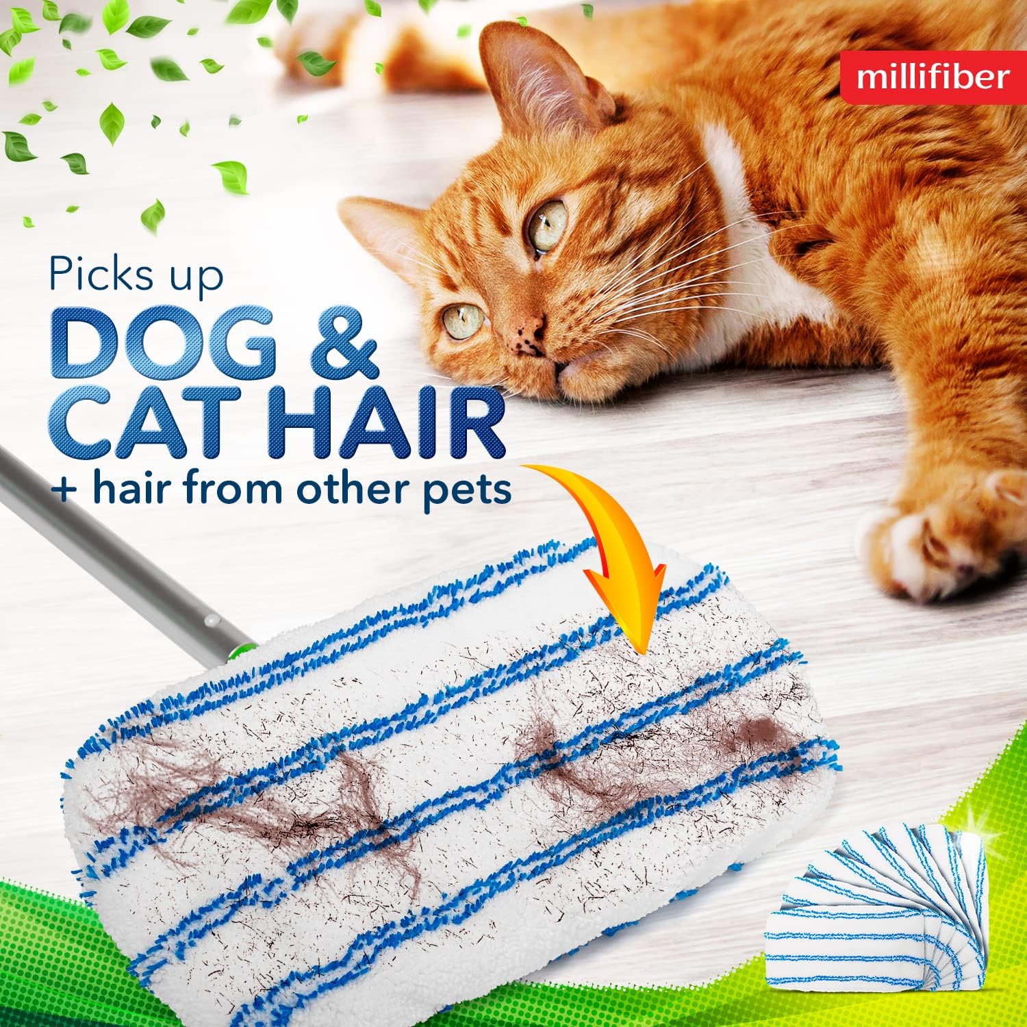 Millifiber Microfiber Mop Pads 2-Pack Swiffer Compatible