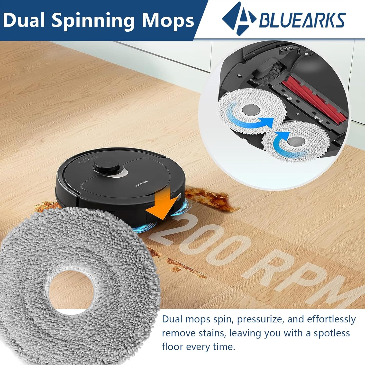 6Pcs Replacement Mop Pads for Dreame L10sL20L30Ecovacs X2