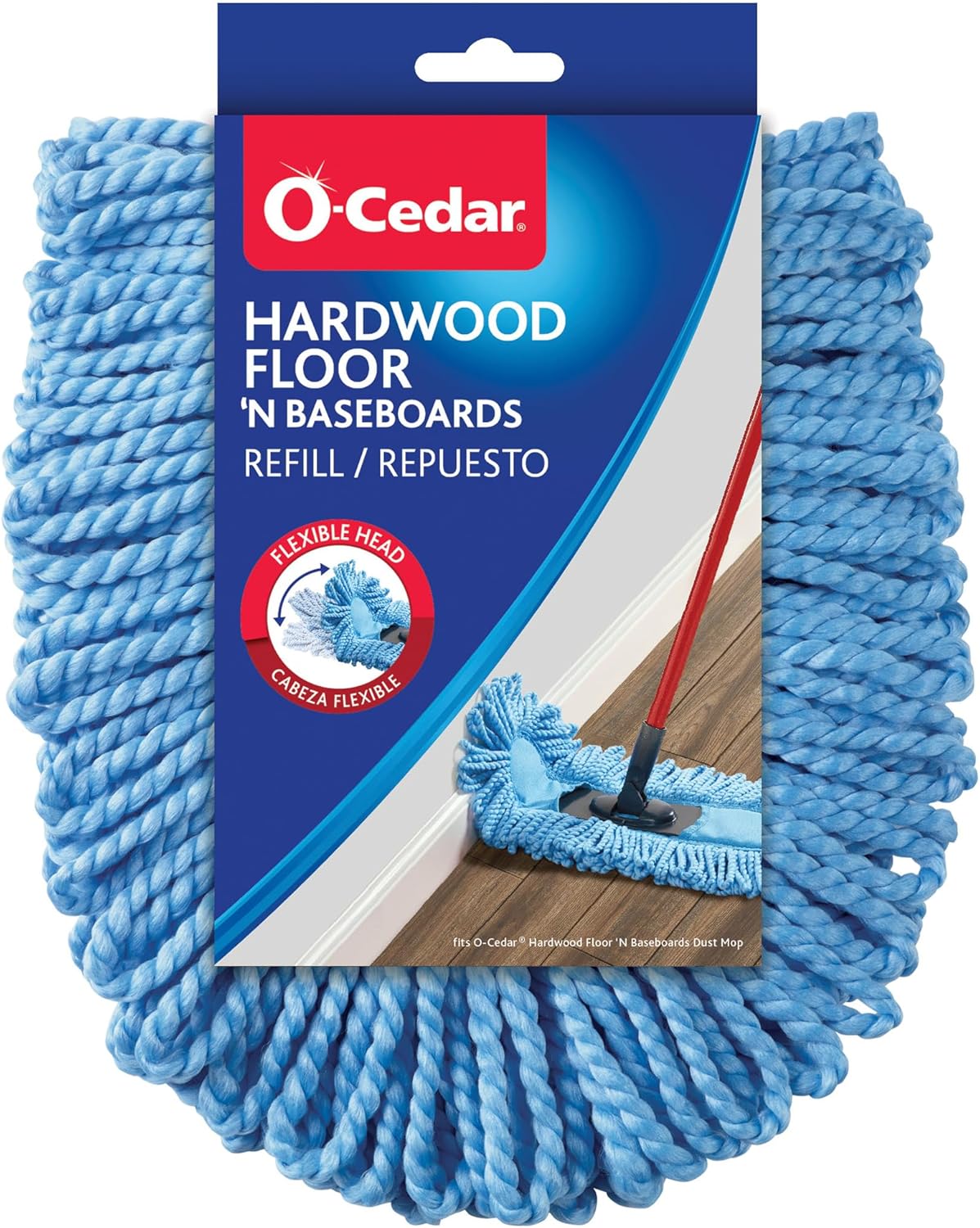 O-Cedar Dual-Action Dust Mop Refill Blue