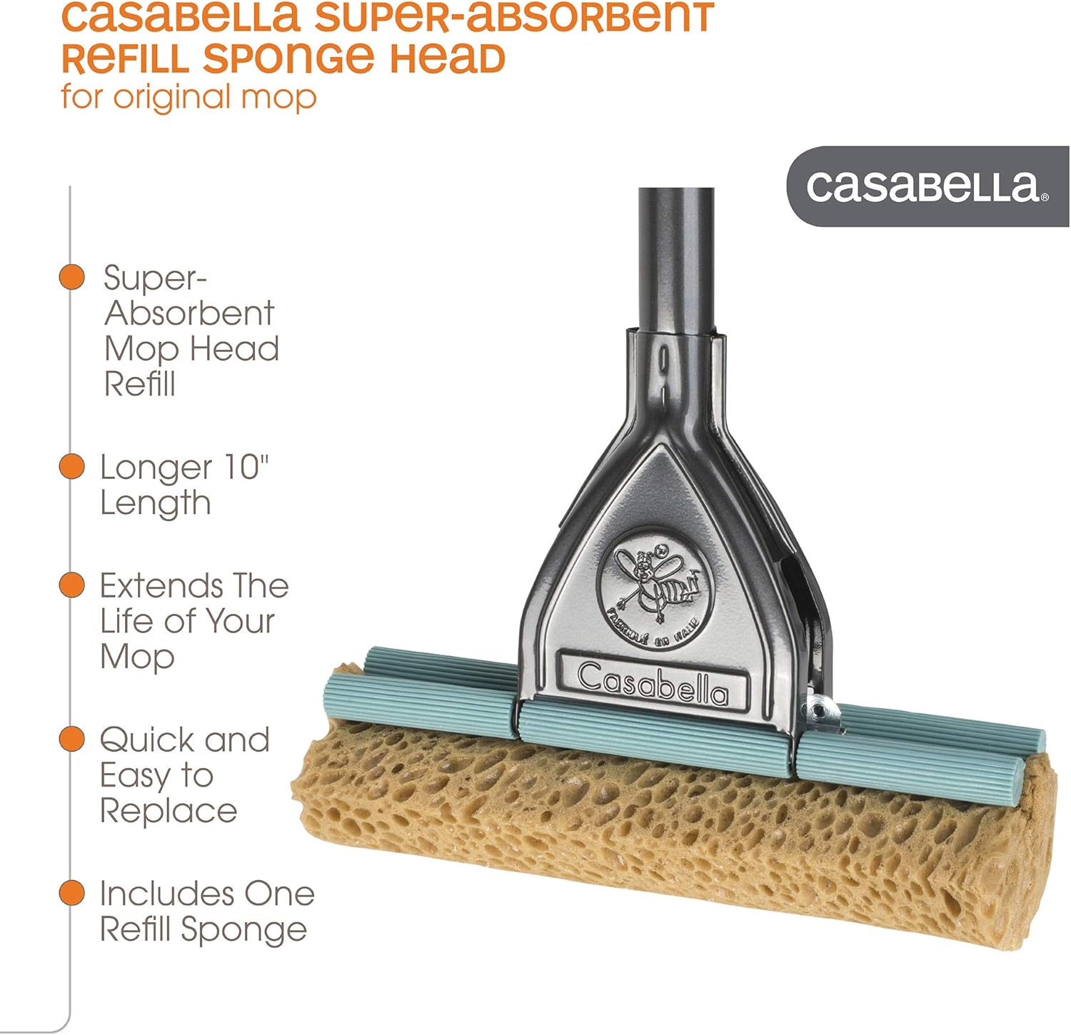 Casabella Refill 51000 for Mop Polyurethane Rust-Resistant