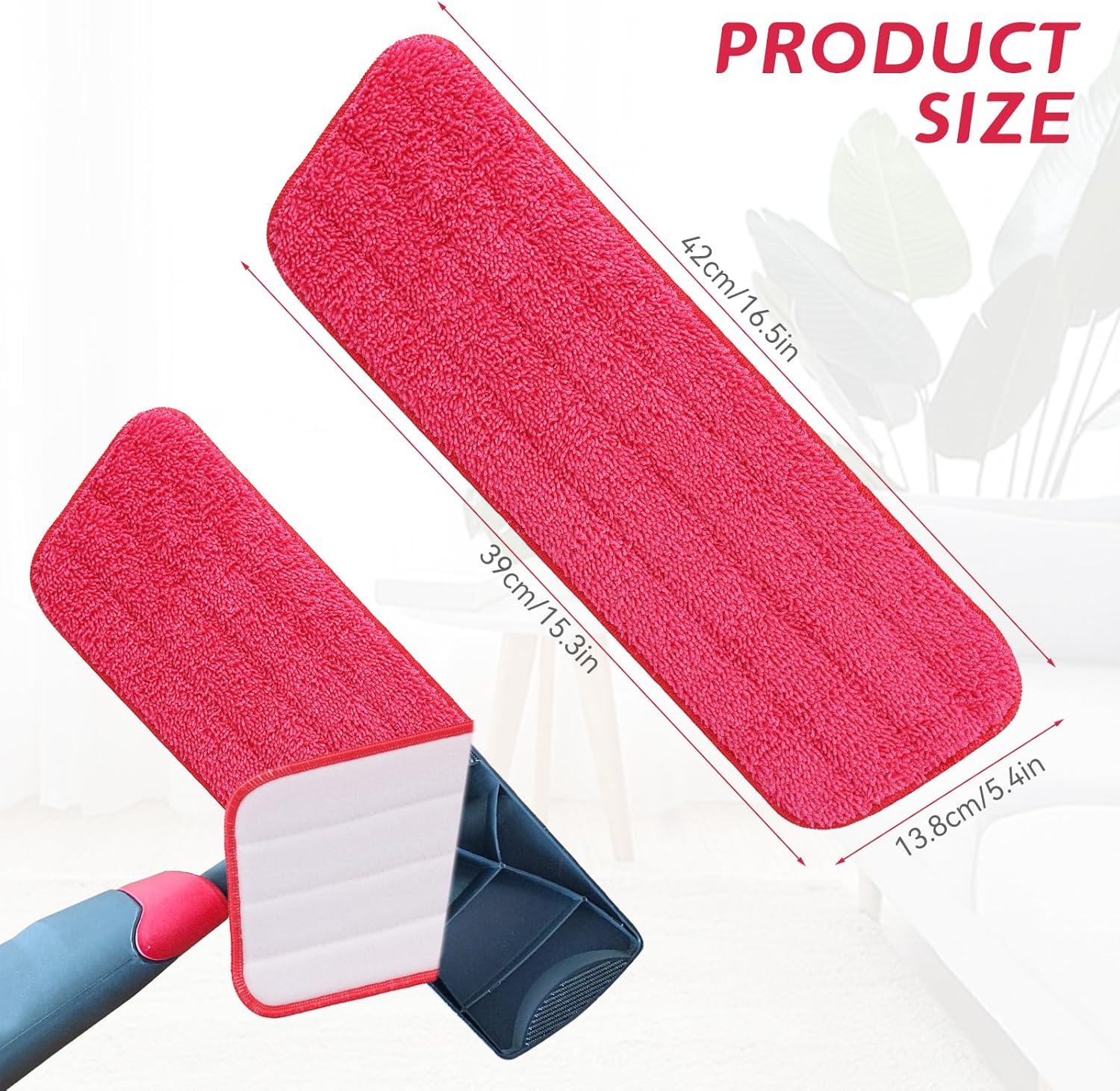 Replacement Microfiber Mop Pads for Rubbermaid Reveal Spray Mop - 12-Pack