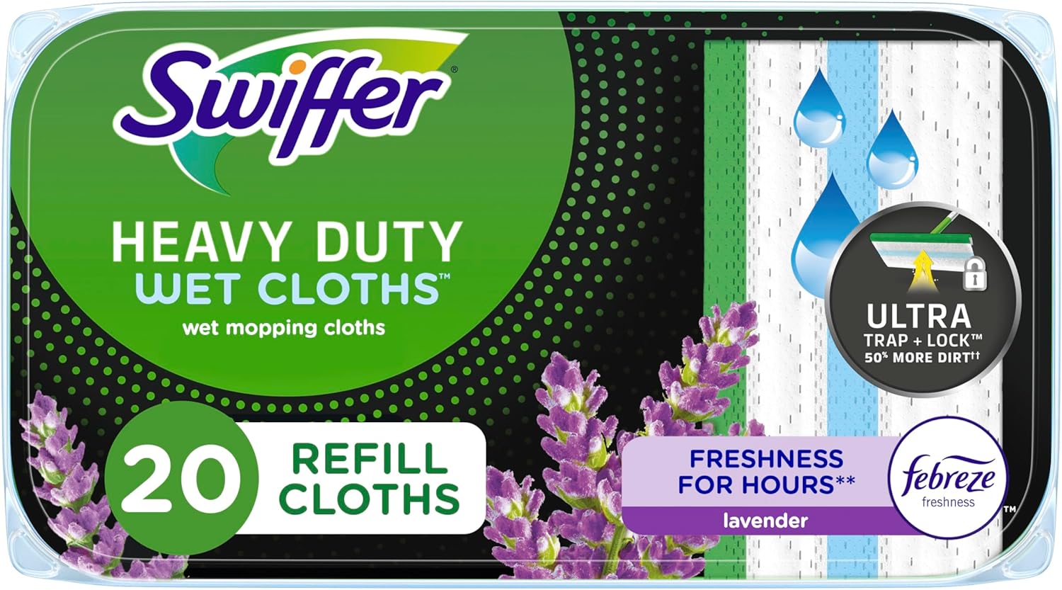 Swiffer Sweeper Lemon Scent Replacement Mop Cloths 20 Count