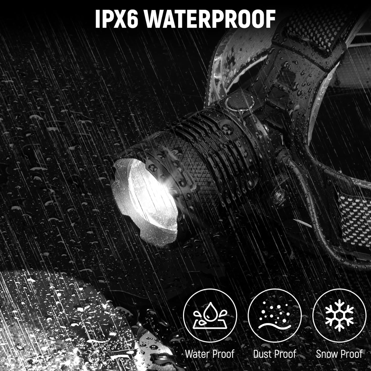 Vinderfine Rechargeable Headlamp - 2 Pack 99000 Lumen 135 Adj IPX6
