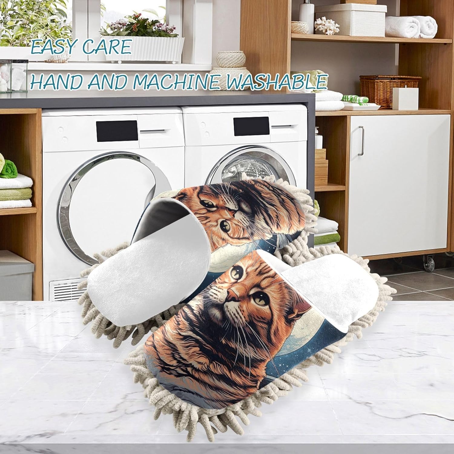 Cozy Cleaning Washable Mop Slippers for Home Floors