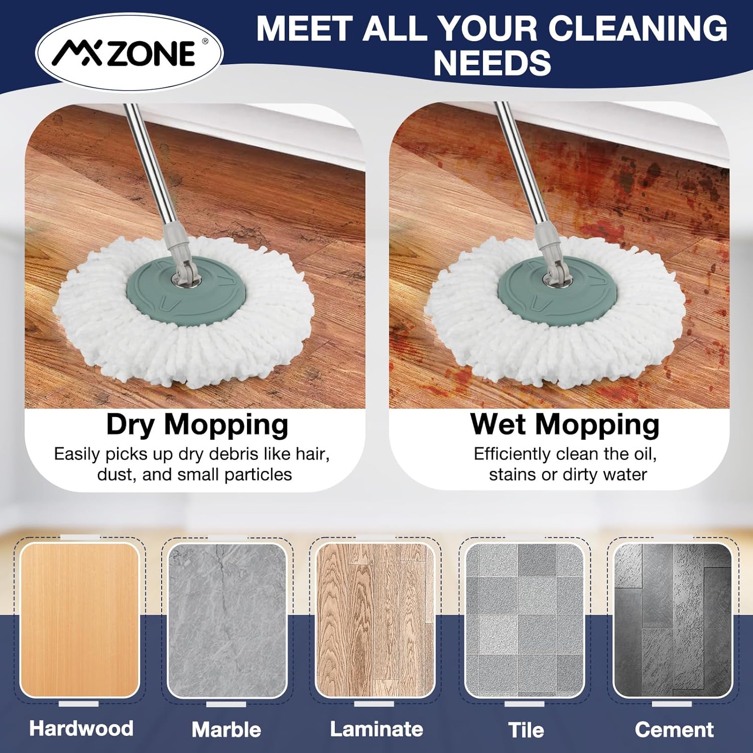 MXZONE Magic Mop 5-Pack Replacement Heads Details
