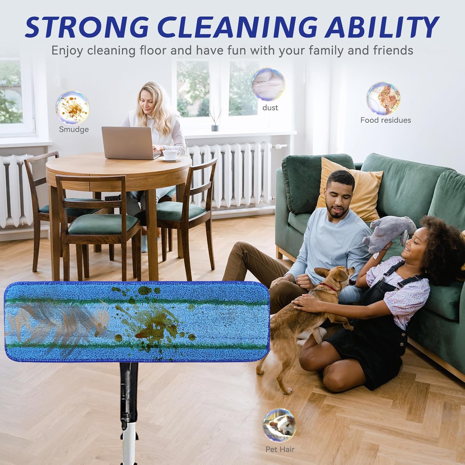 Replacement Microfiber Mop Pads for 17 18 Rubbermaid Commercial Mops