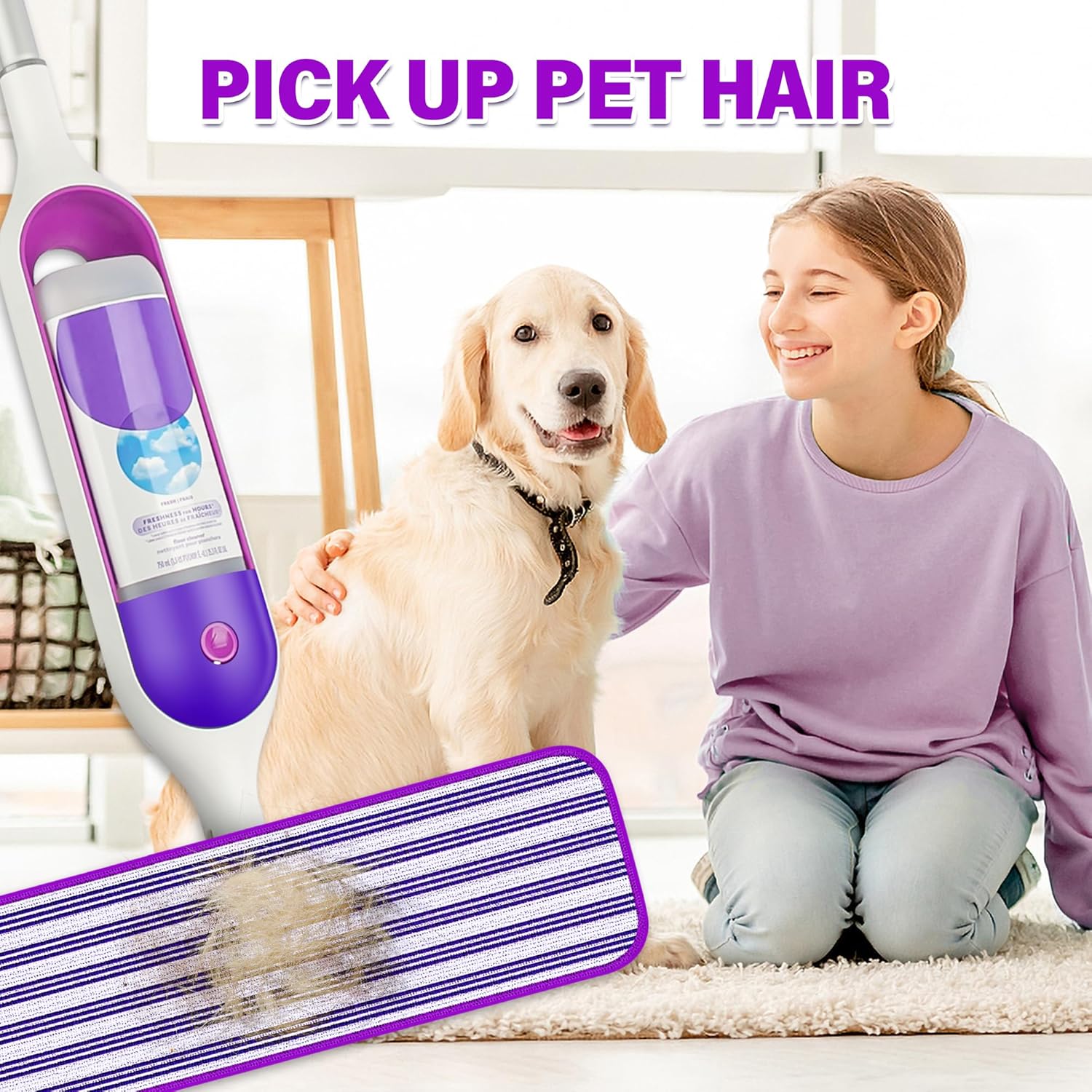 Fast machine washable microfiber mop pads for Swiffer PowerMop