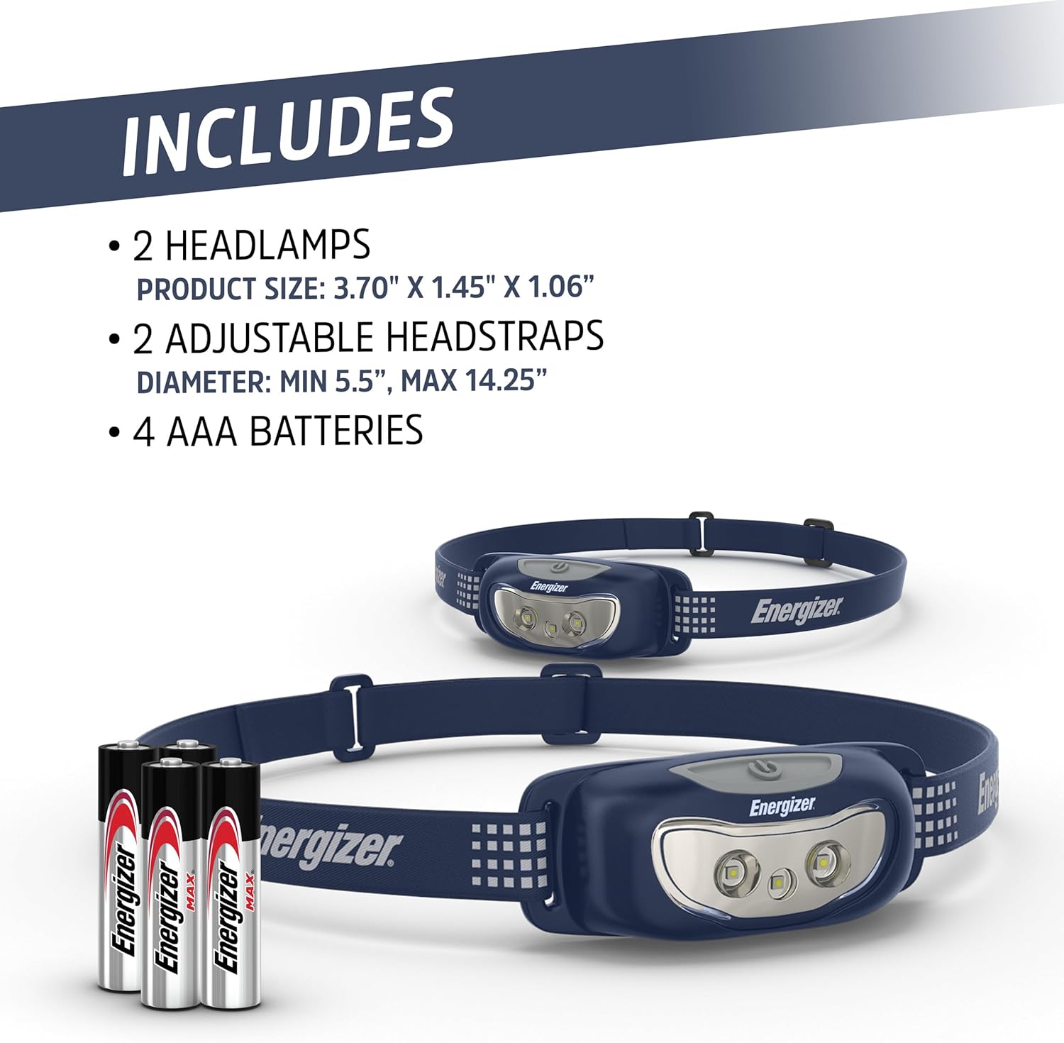 Energizer Universal LED Headlamp 2-Pack with Batteries