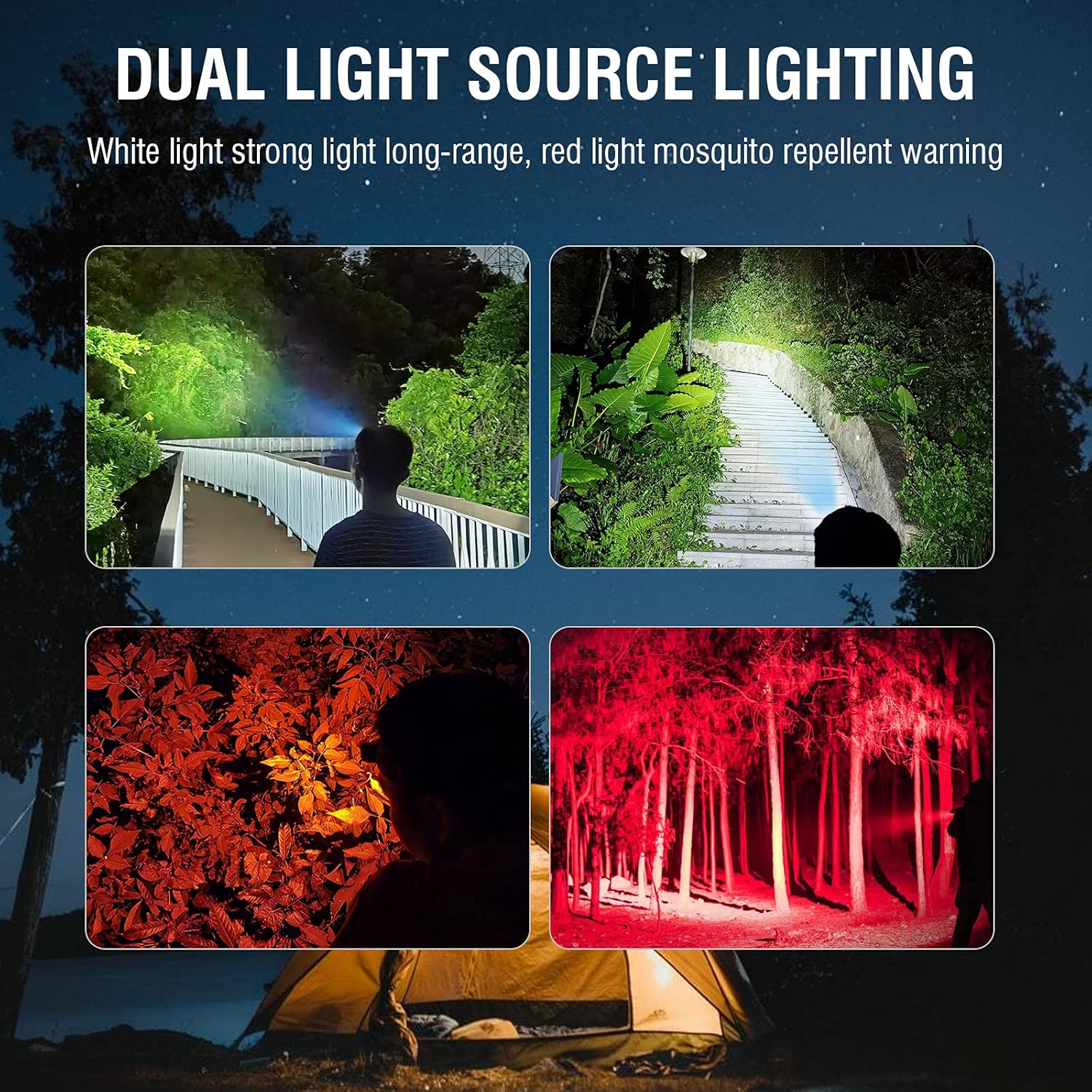 BORUIT RJ-3000 Ultra Bright LED Headlamp 5000 Lumens