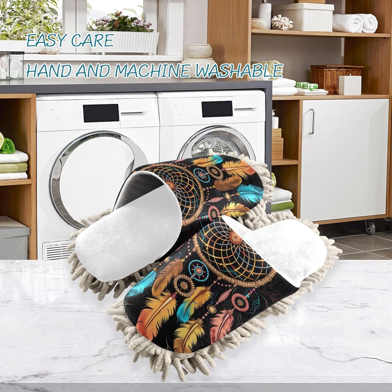 Spacious and Cozy Mop Unused Slippers Eco-Friendly Soft to Clean