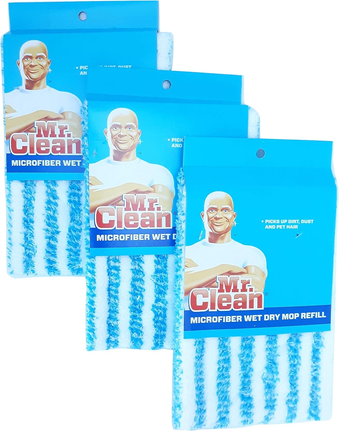 Mr Clean Wet Dry Mop Refill 3 Pack - Microfiber