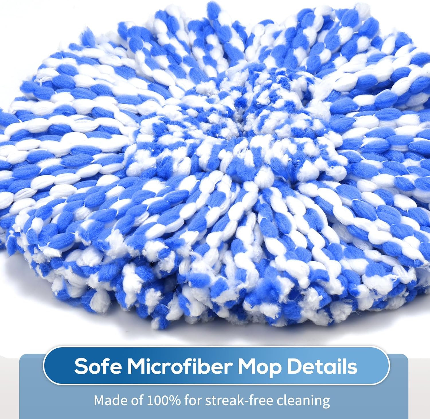 RinseClean Spin Mop Replacement Head 4-Pack