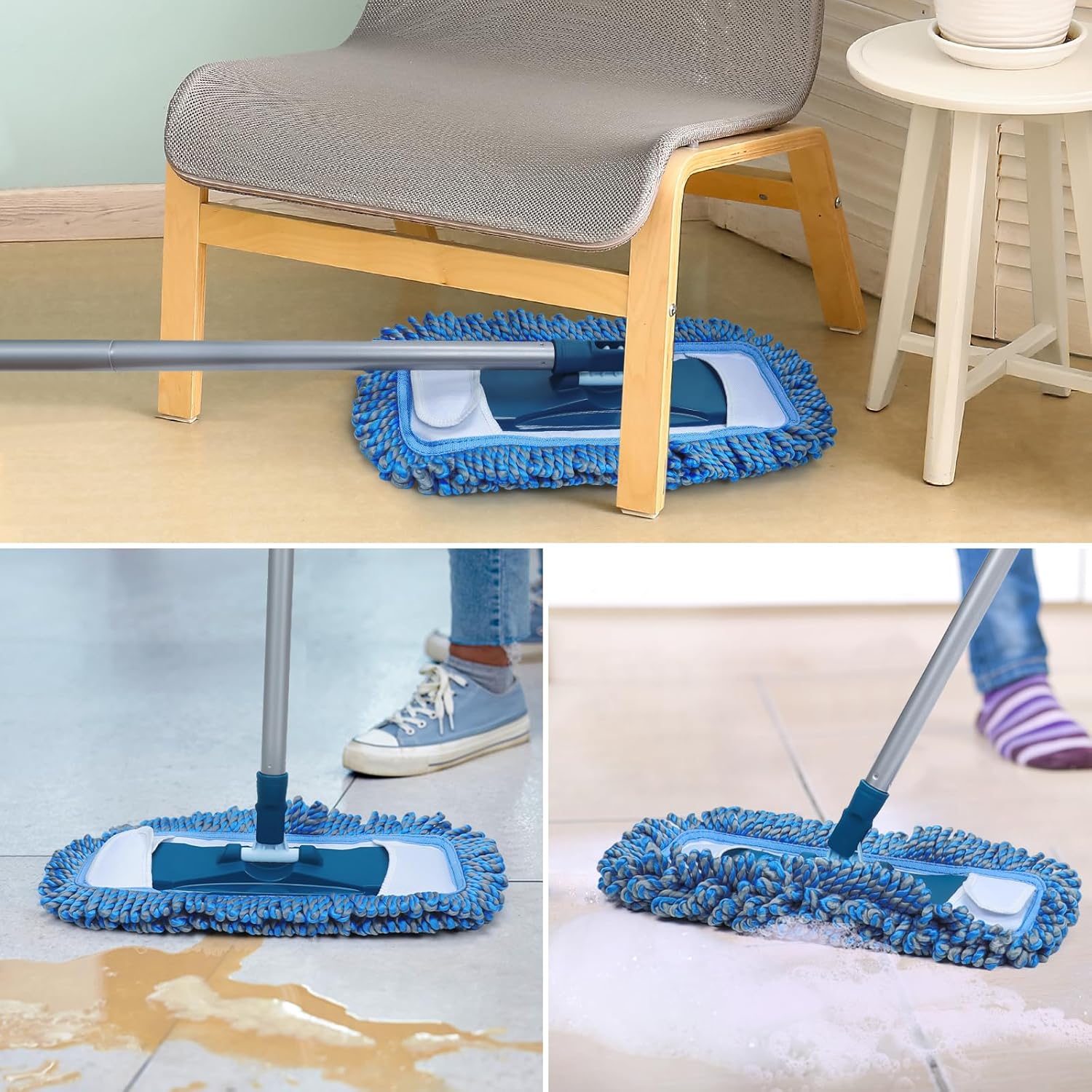 TrueYee Dust Mop for Hardwood Floors - 57 Handle