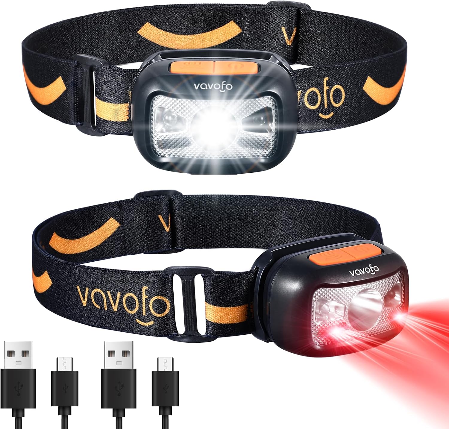 Double Brightness 1200-lumen dusk-to-dawn LED headlamp