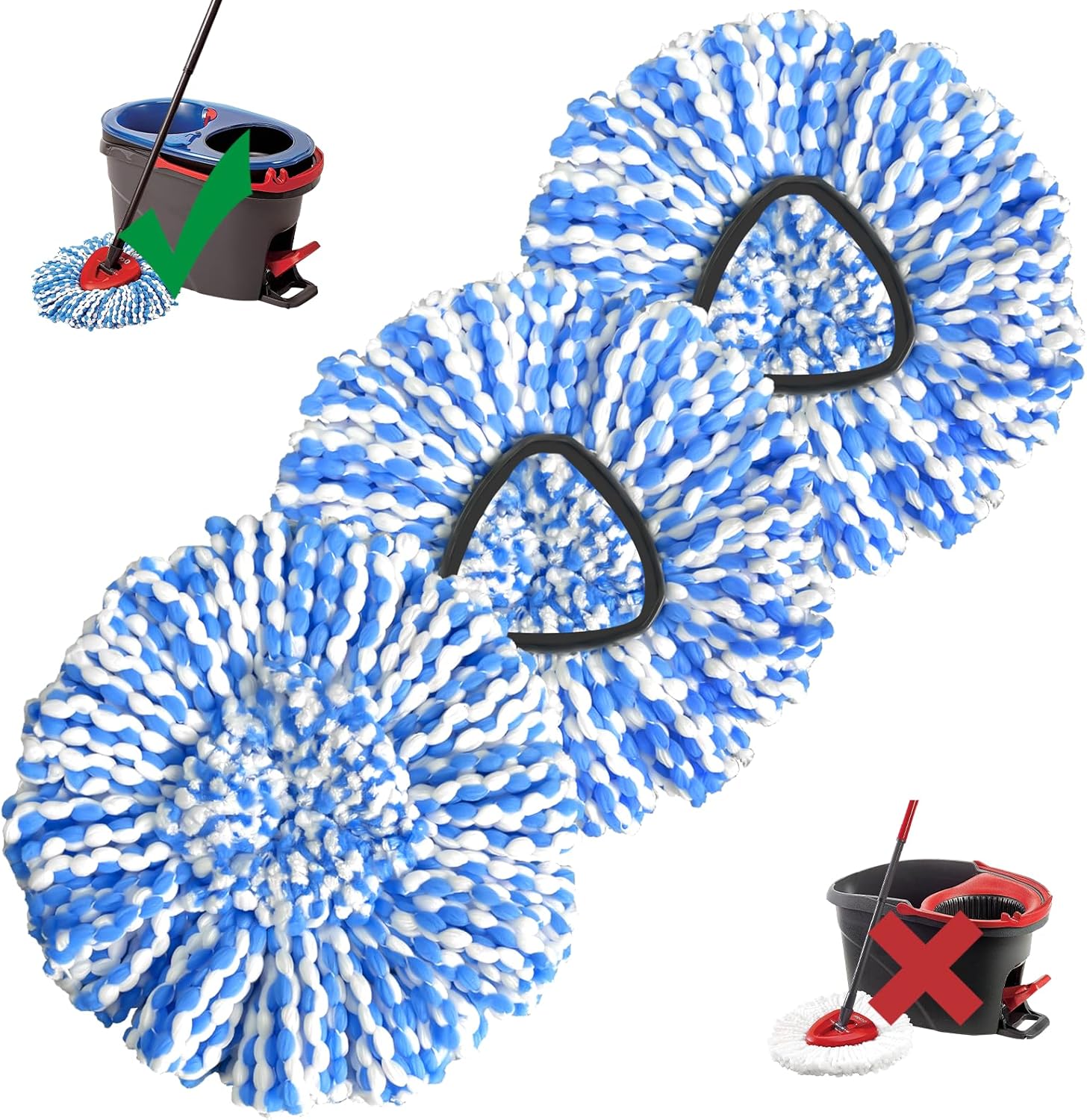 Koolstuffs Spin Mop Head Replacement 3-Pack