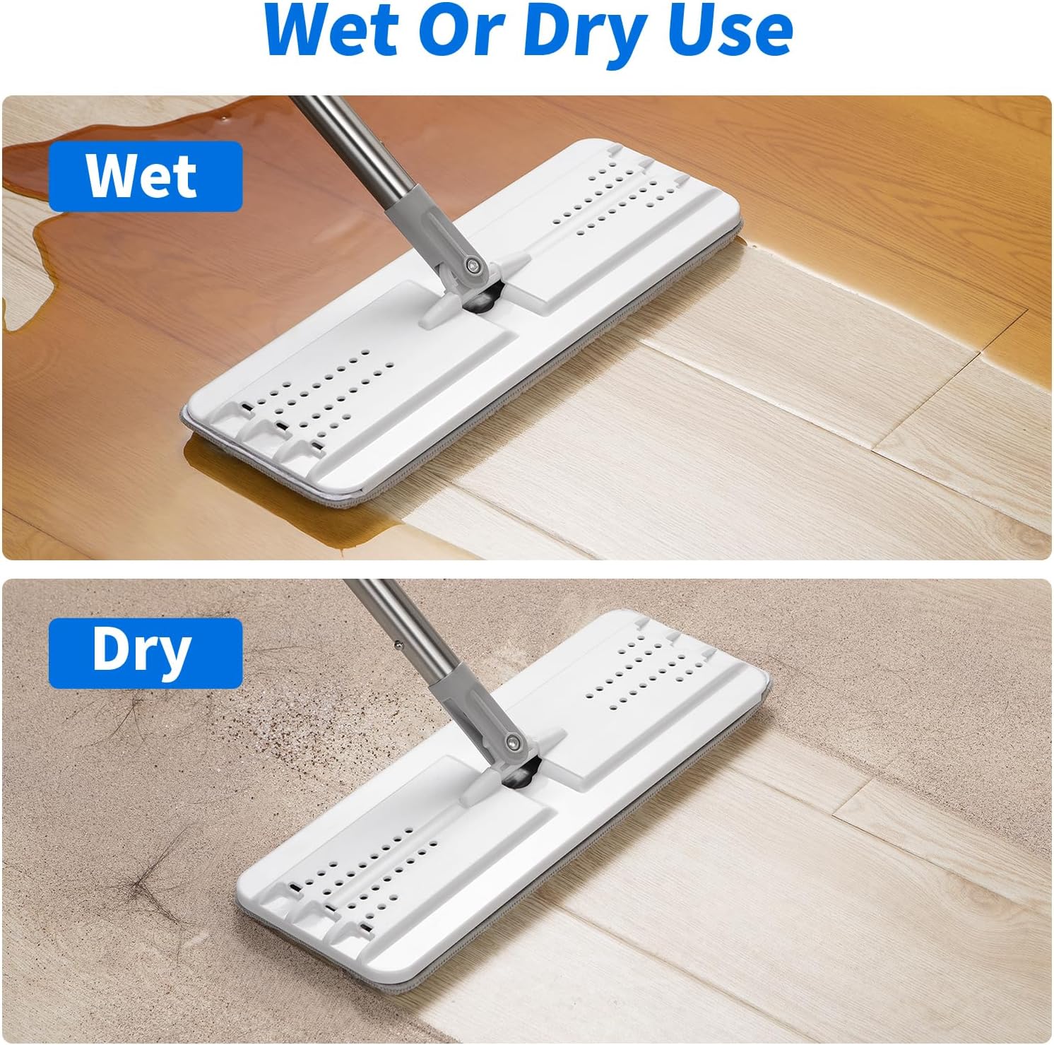 Oshang Flat Mop Head Refill 4-Pack White Grey