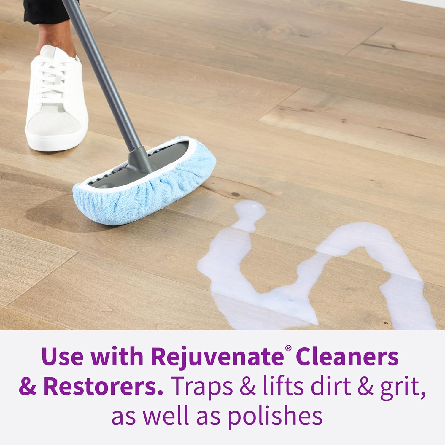 Rejuvenate Microfiber Bonnet Applicator for 9 Sponge Mop Washable Reusable - Blue