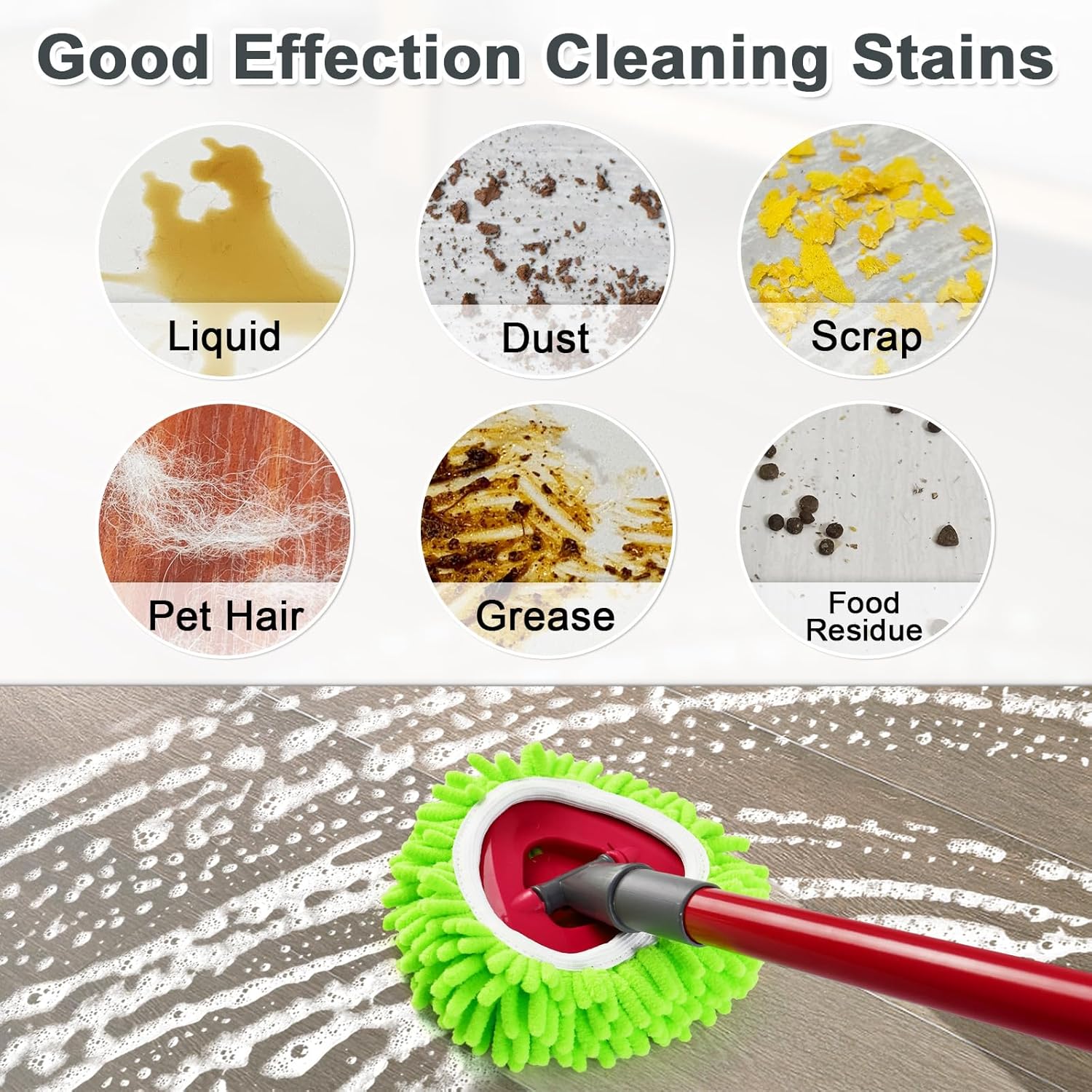 DLAIMI 3 Pack Spin Mop Refill Heads for RinseClean 2 Tank System