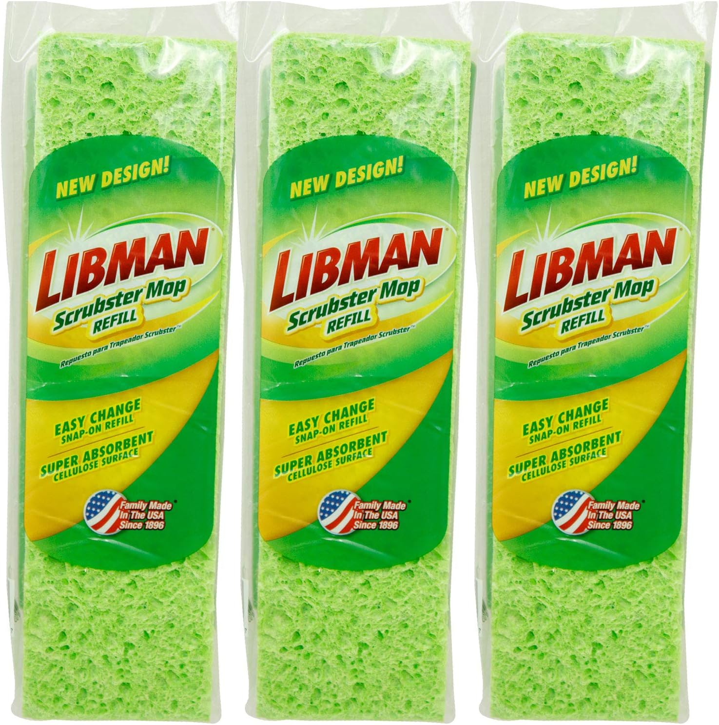 Libman Scrubster Mop Refill Pack 3 Pack