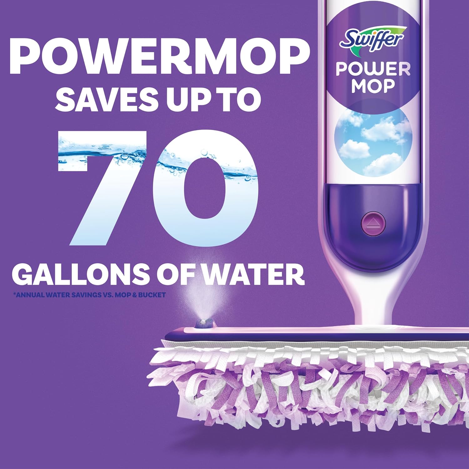 Swiffer PowerMop Multi-Surface Mopping Pad Refill 11 Count Deep Cleaning Easy Maintenance