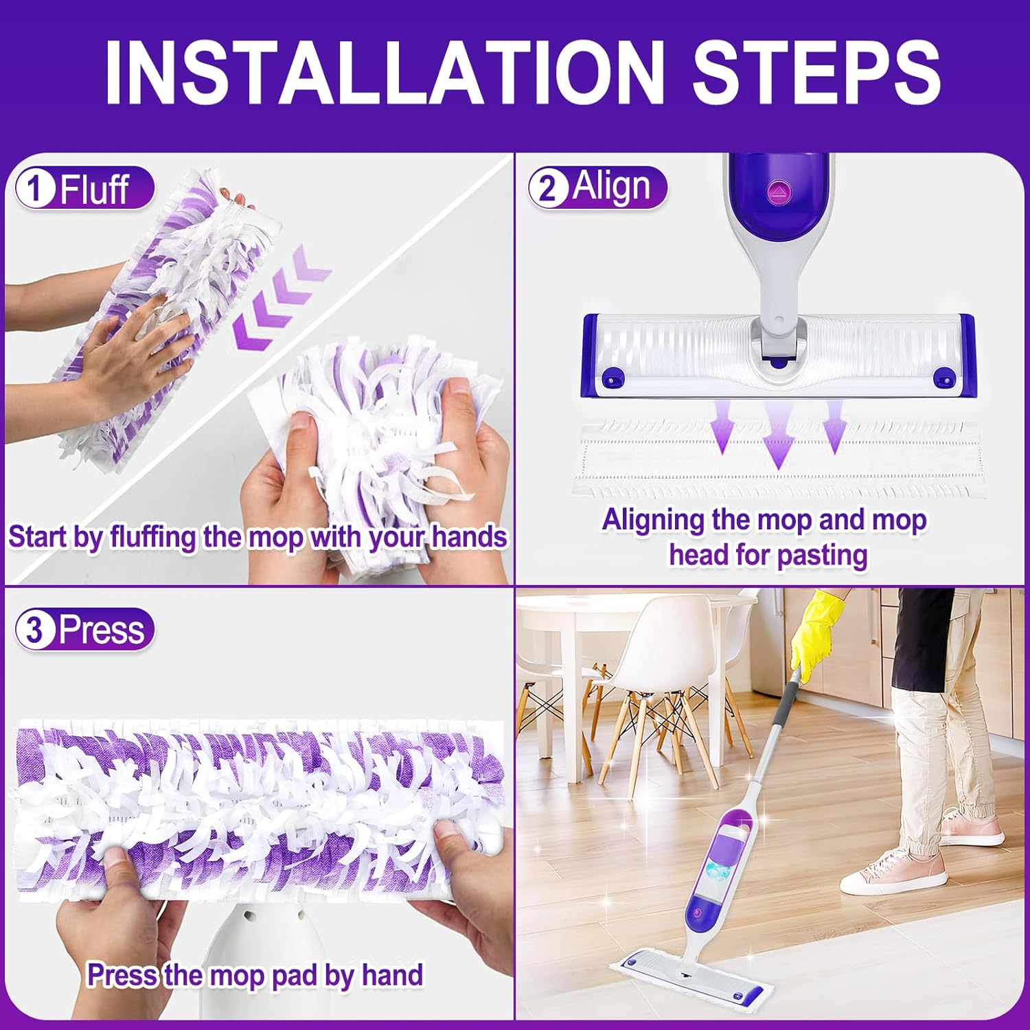 20 Pack Disposable Mopping Pads for Swiffer Power Mop