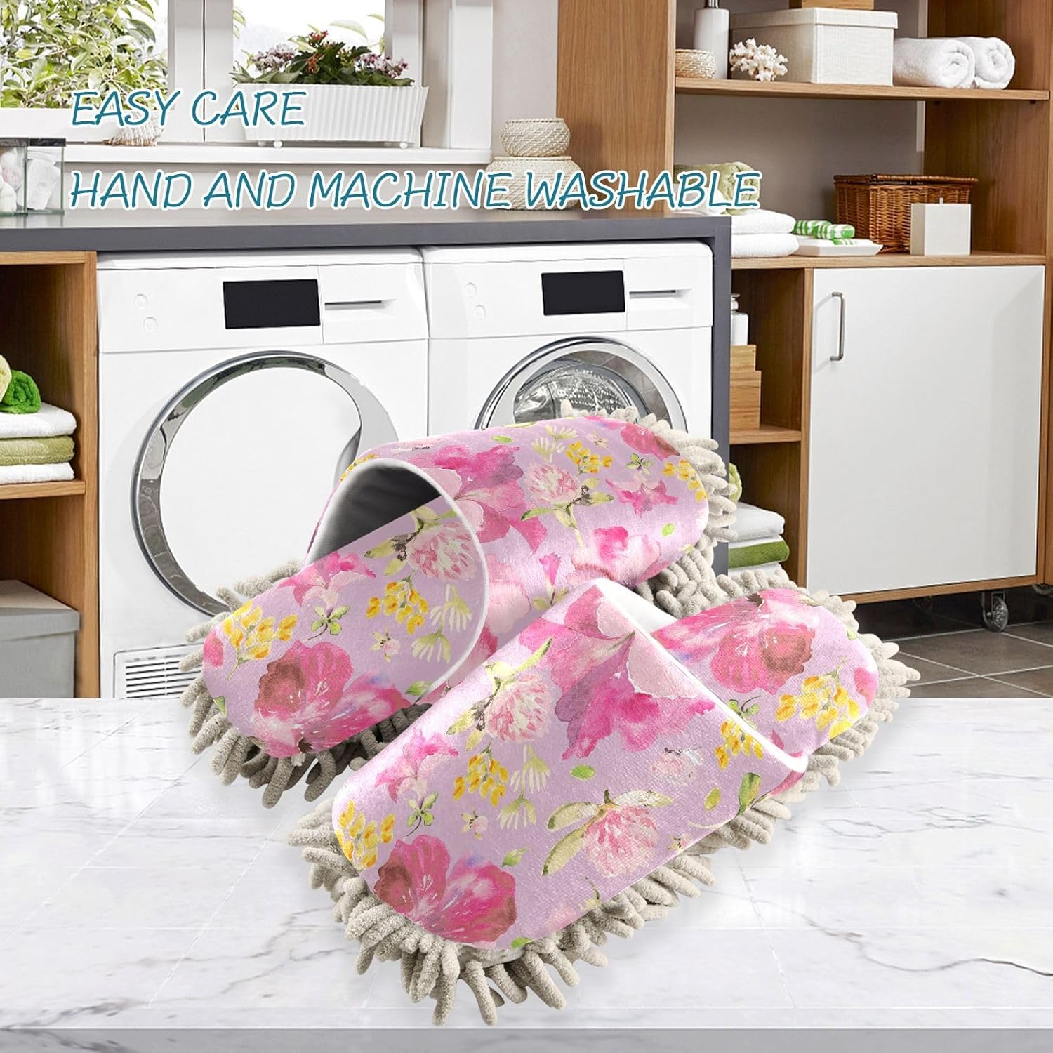 Kigai Microfiber Slippers Petunias Pink
