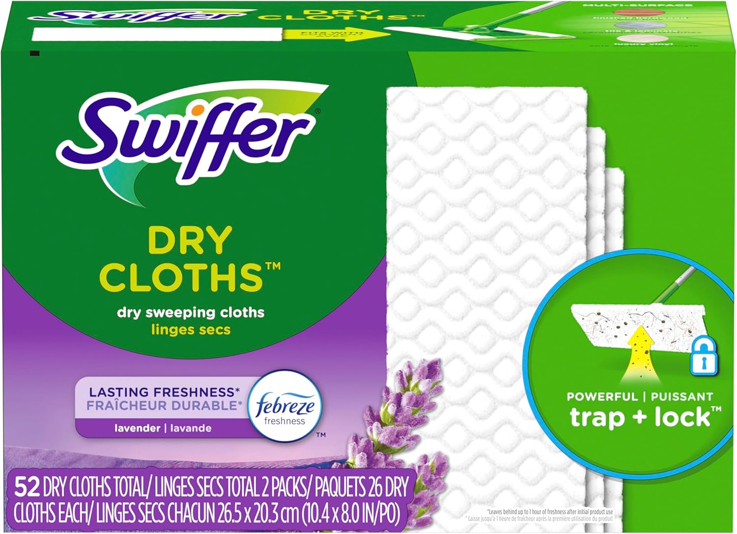 Swiffer Sweep Mop Dry Pads Floor Cleaner 52ct